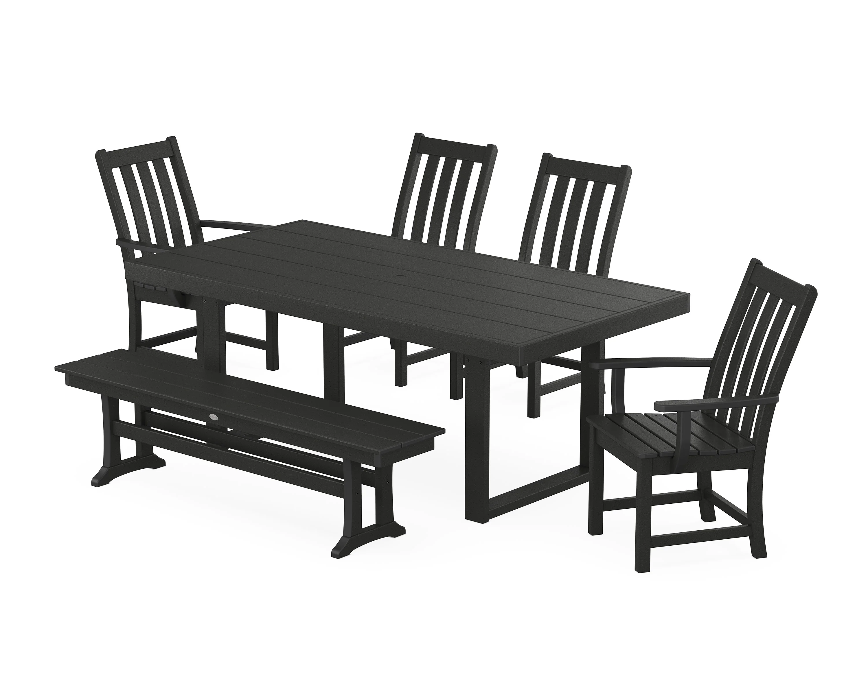 Vineyard 6-Piece Dining Set with Bench - Image 8