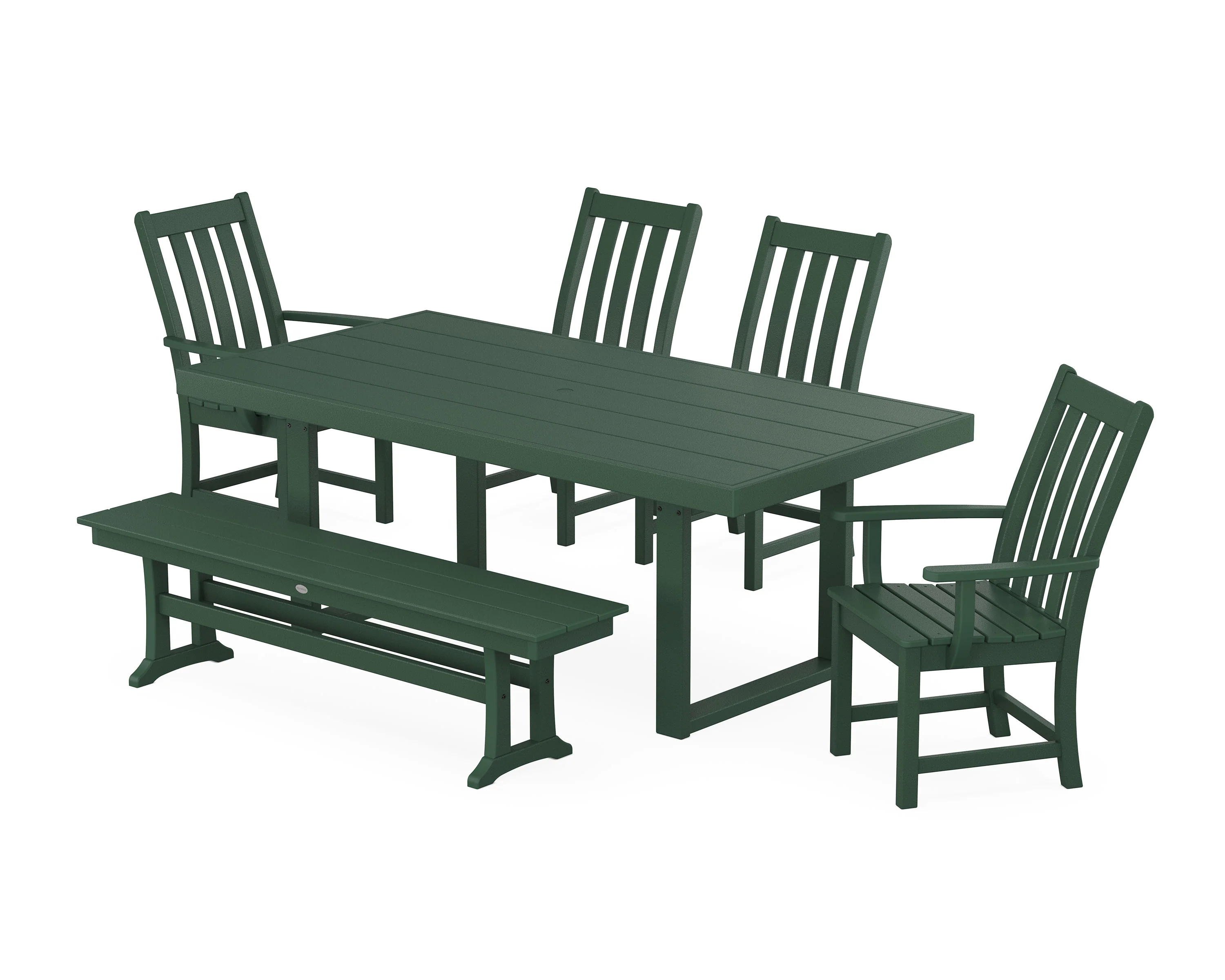 Vineyard 6-Piece Dining Set with Bench - Image 9