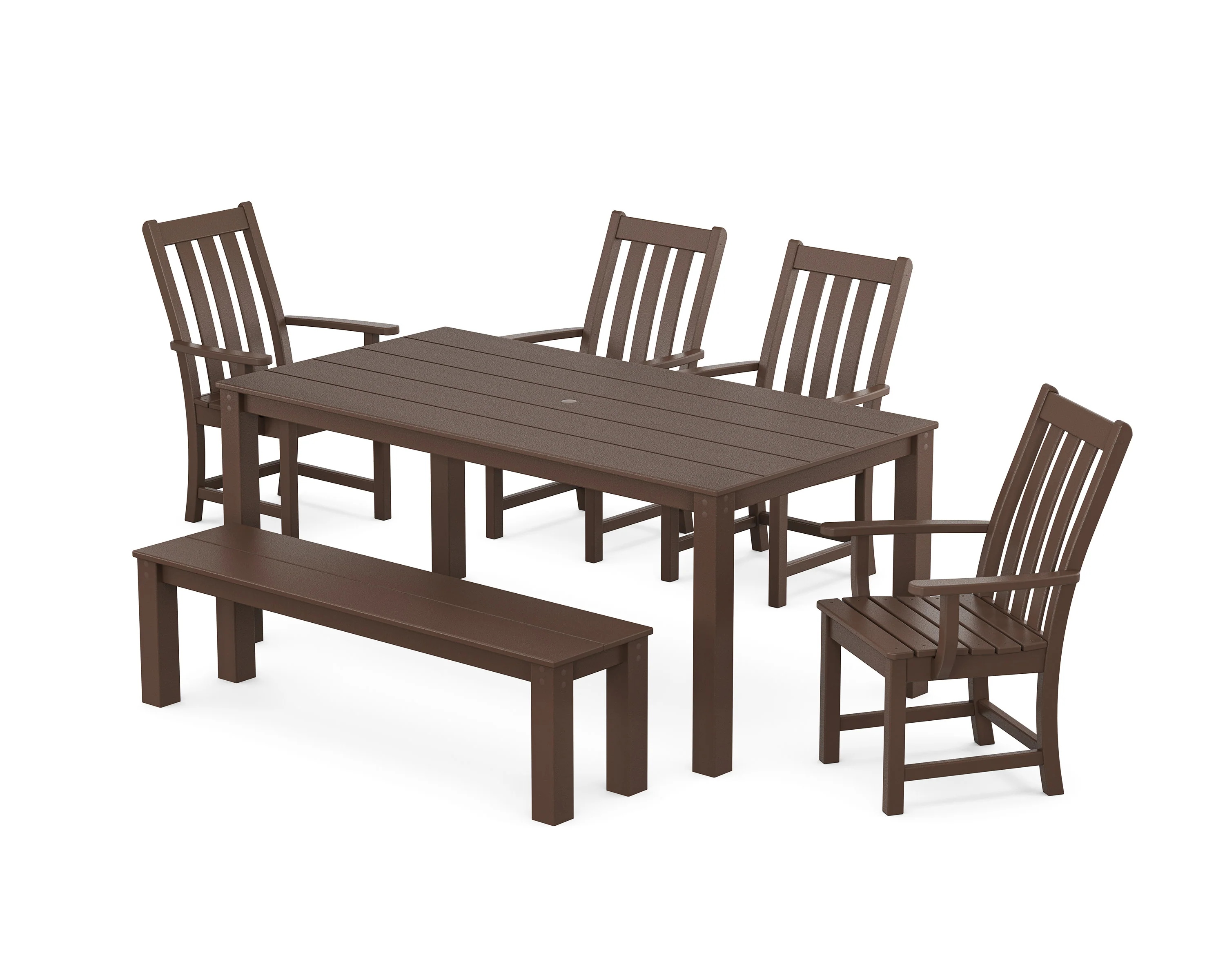 Vineyard 6-Piece Parsons Dining Set with Bench - Image 9