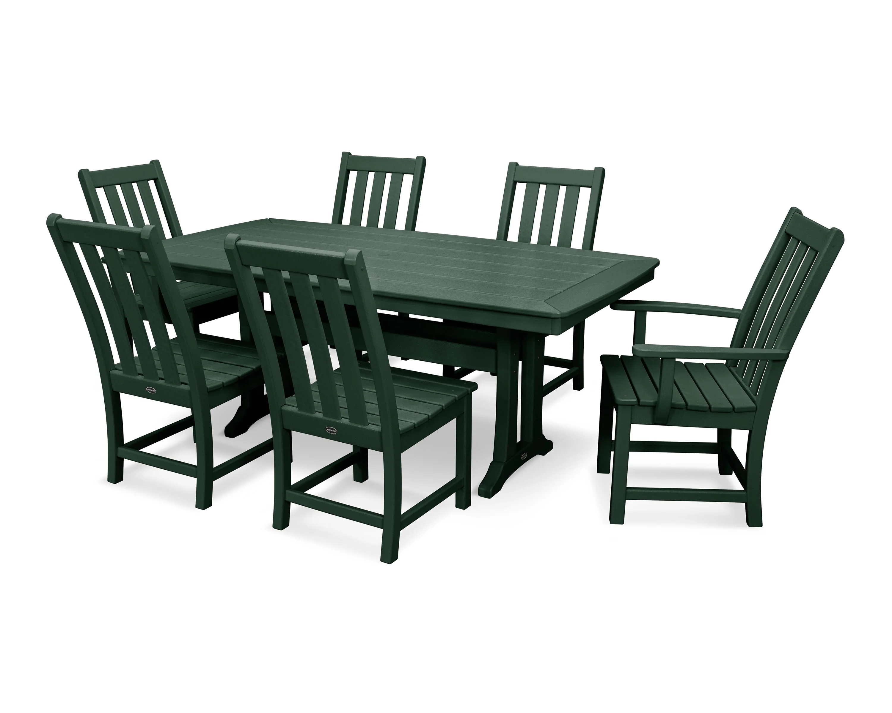 Vineyard 7-Piece Dining Set with Trestle Legs - Image 29