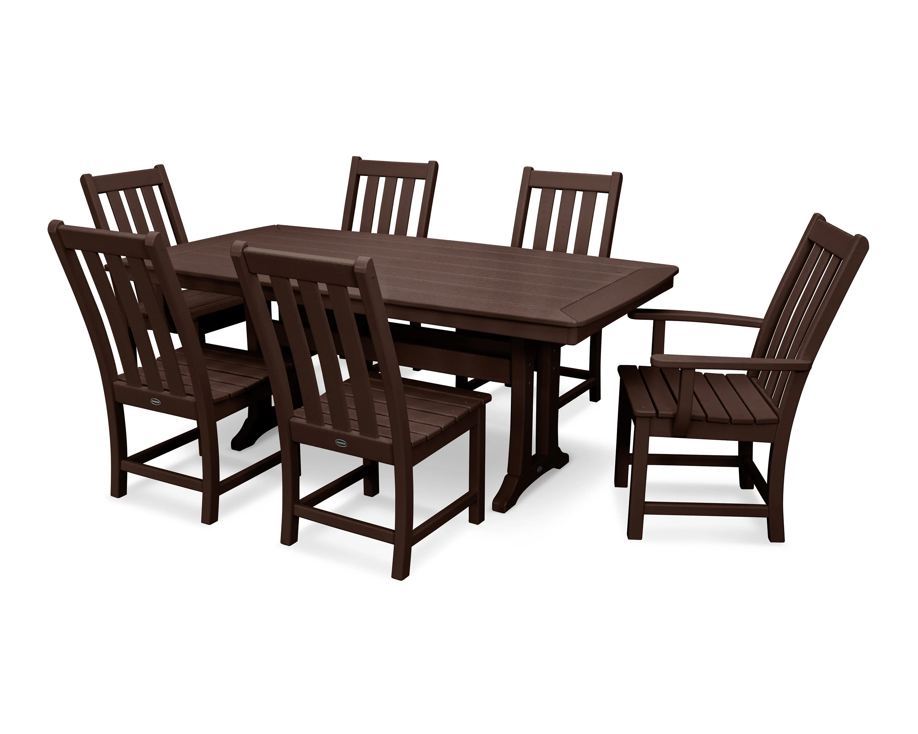 Vineyard 7-Piece Dining Set with Trestle Legs - Image 30