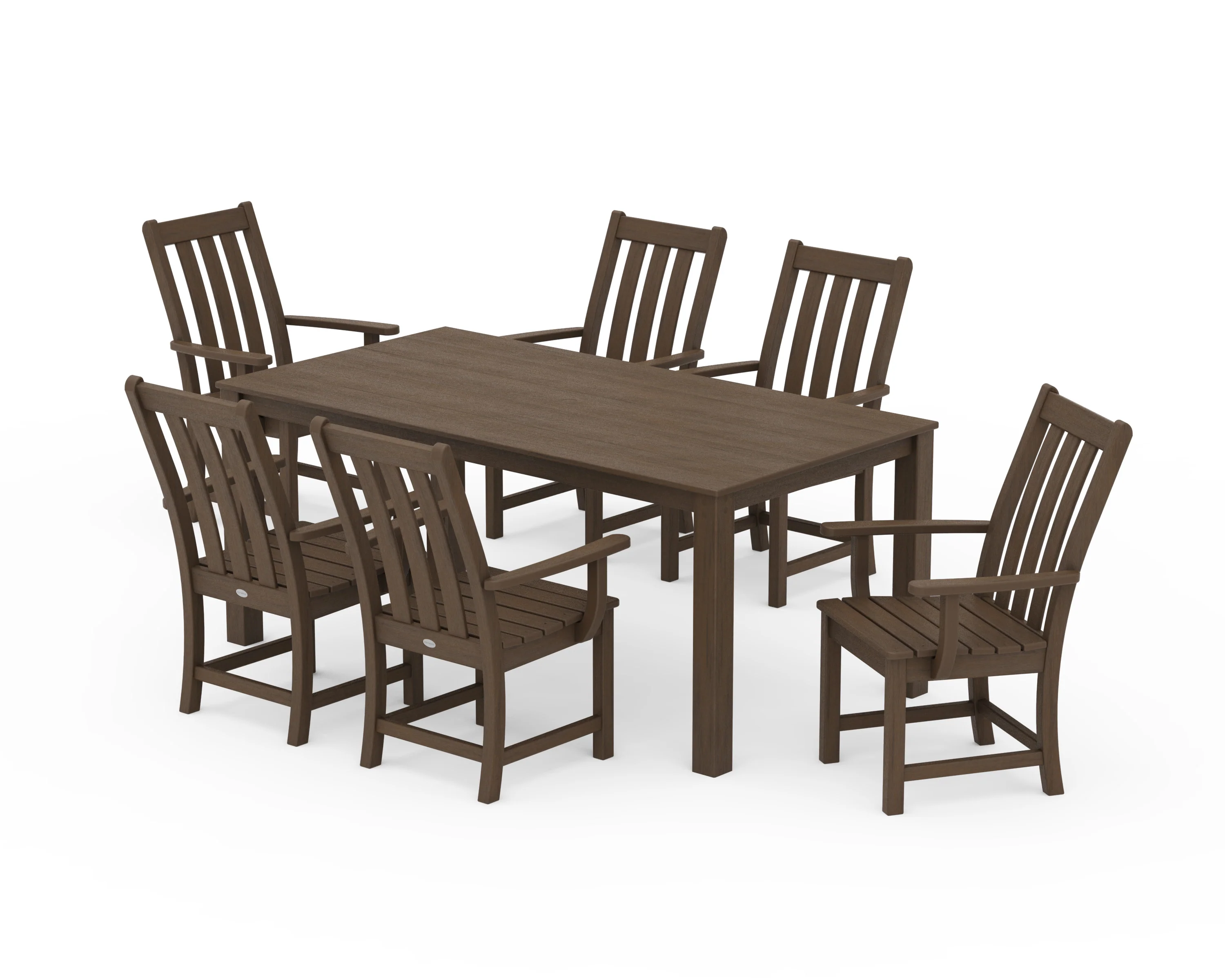 Vineyard 7-Piece Parsons Arm Chair Dining Set - Image 12