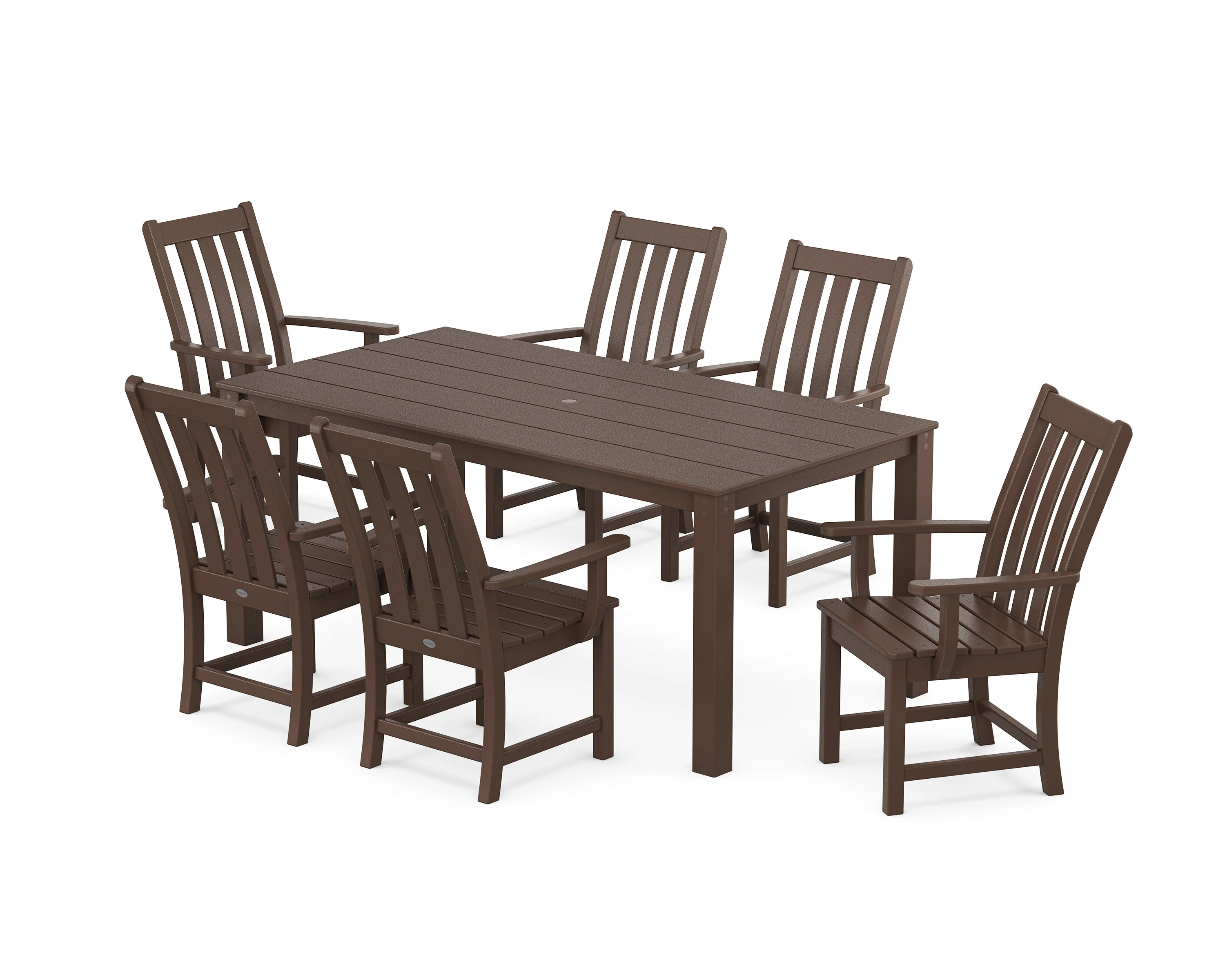 Vineyard 7-Piece Parsons Arm Chair Dining Set - Image 5