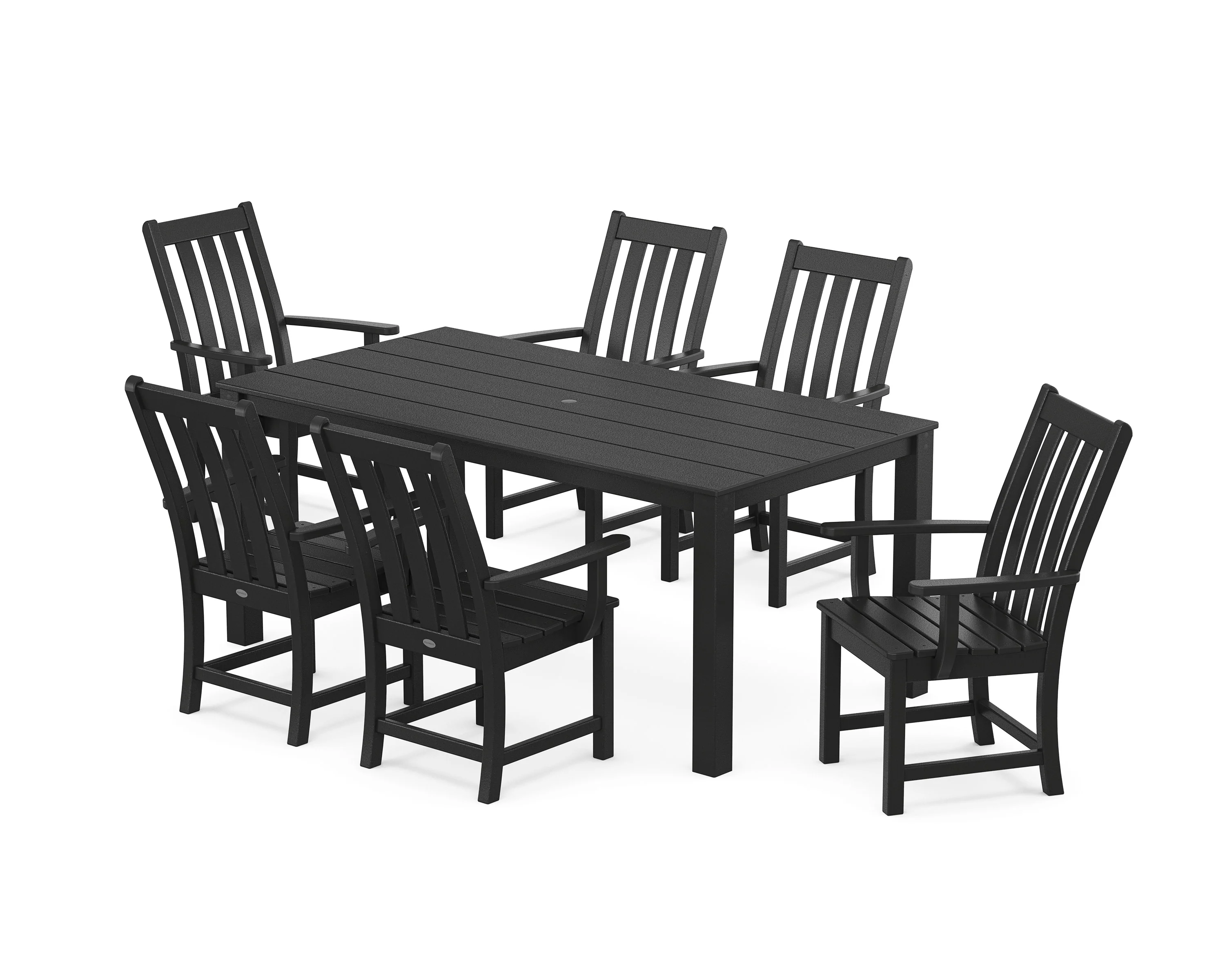 Vineyard 7-Piece Parsons Arm Chair Dining Set - Image 7