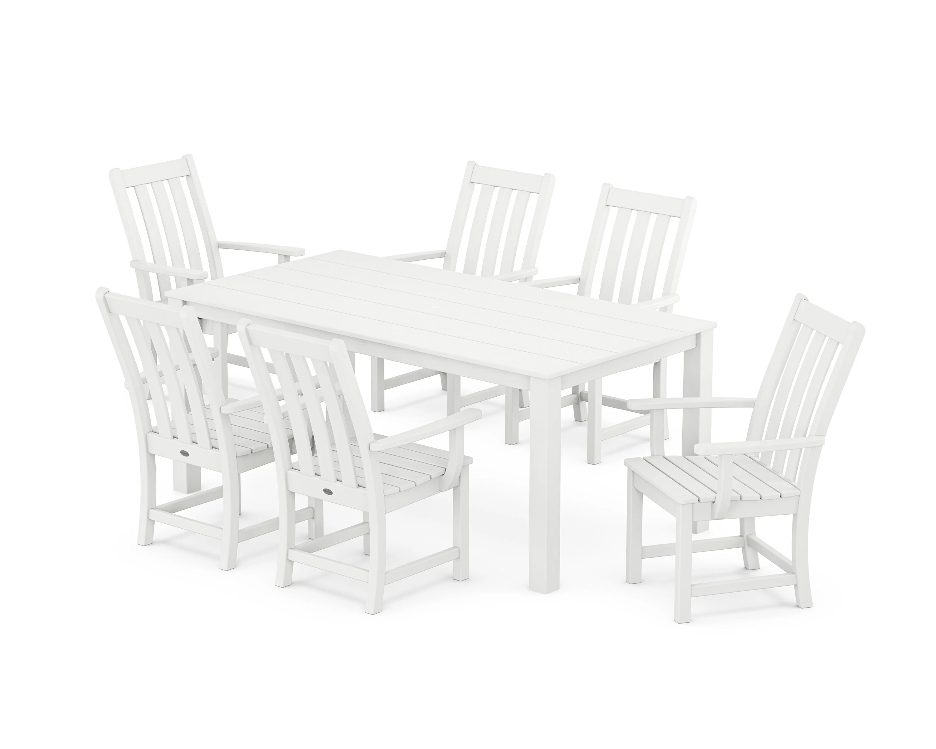 Vineyard 7-Piece Parsons Arm Chair Dining Set - Image 8