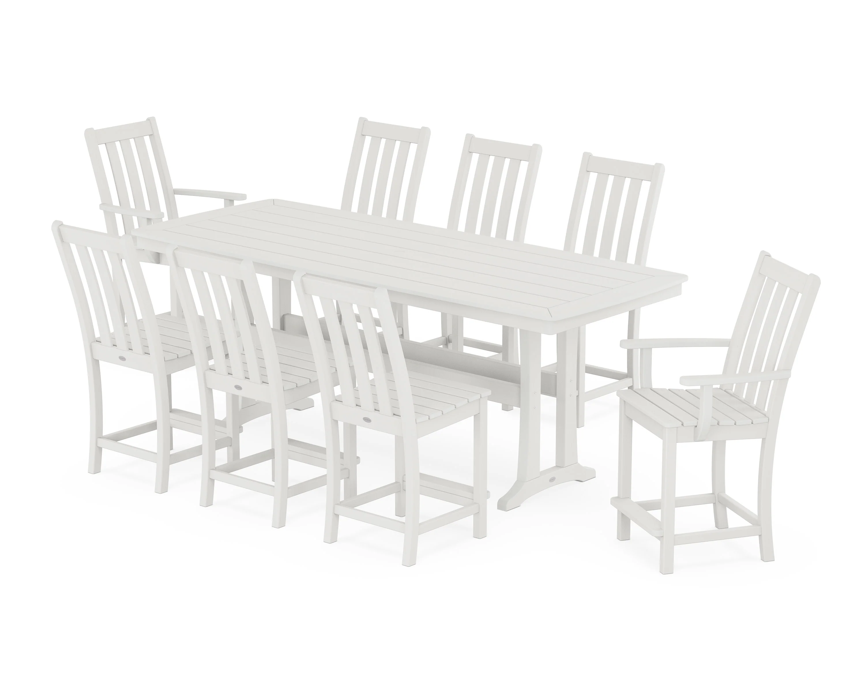 Vineyard 9-Piece Counter Set with Trestle Legs - Image 10