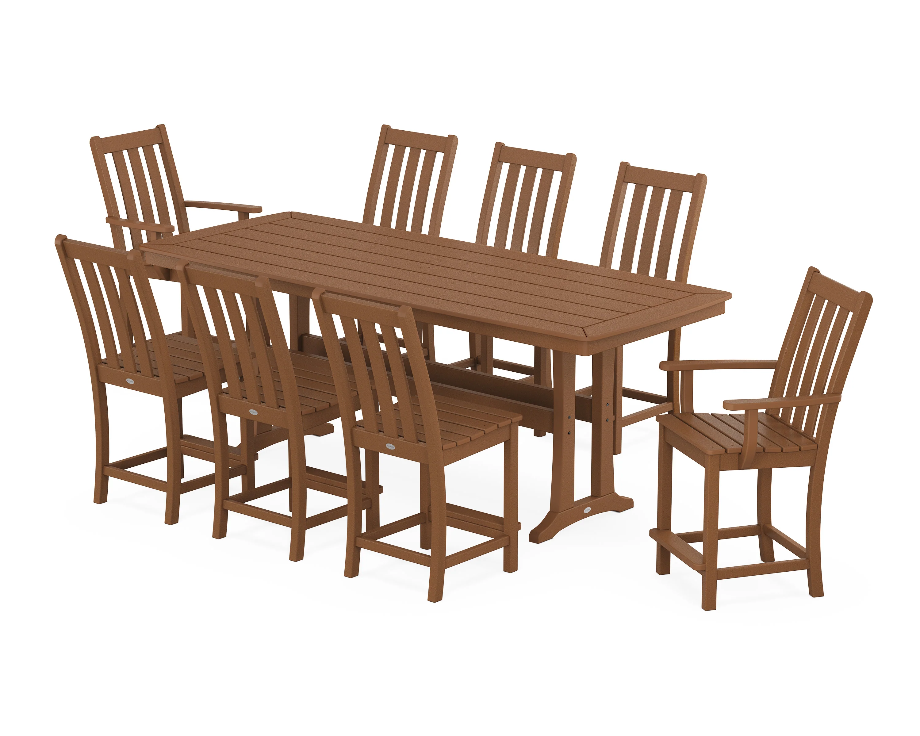 Vineyard 9-Piece Counter Set with Trestle Legs - Image 11
