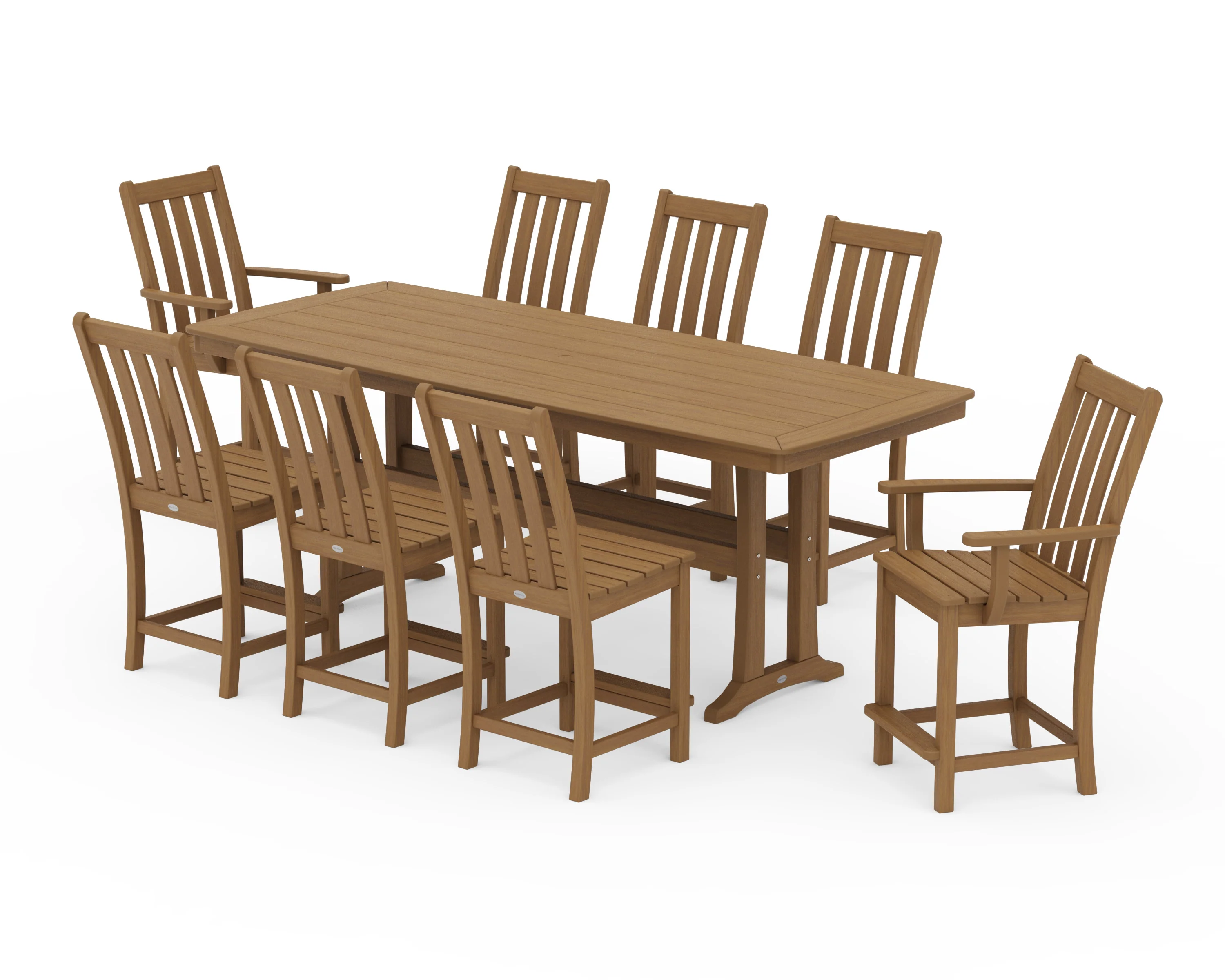 Vineyard 9-Piece Counter Set with Trestle Legs - Image 13