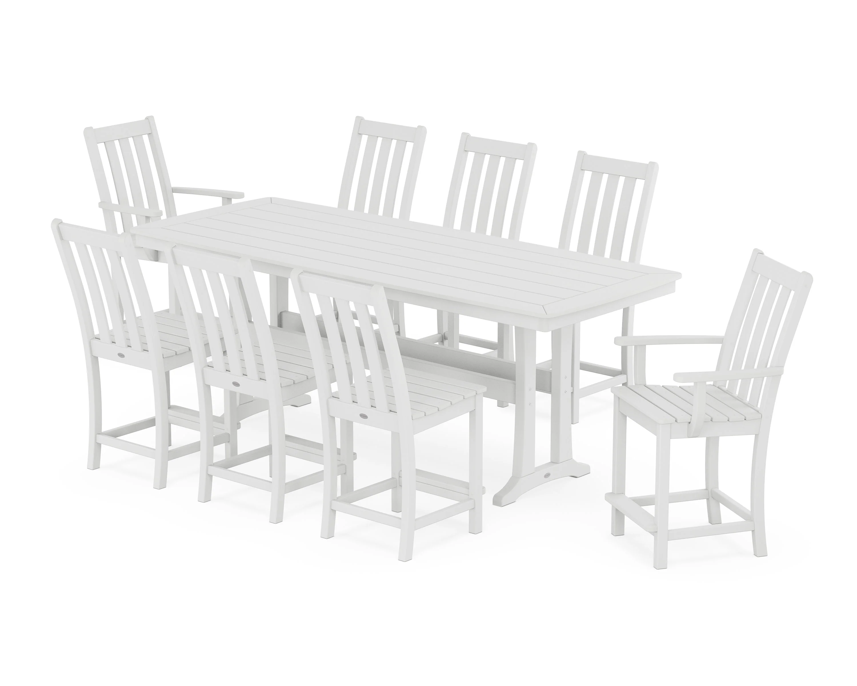 Vineyard 9-Piece Counter Set with Trestle Legs - Image 6
