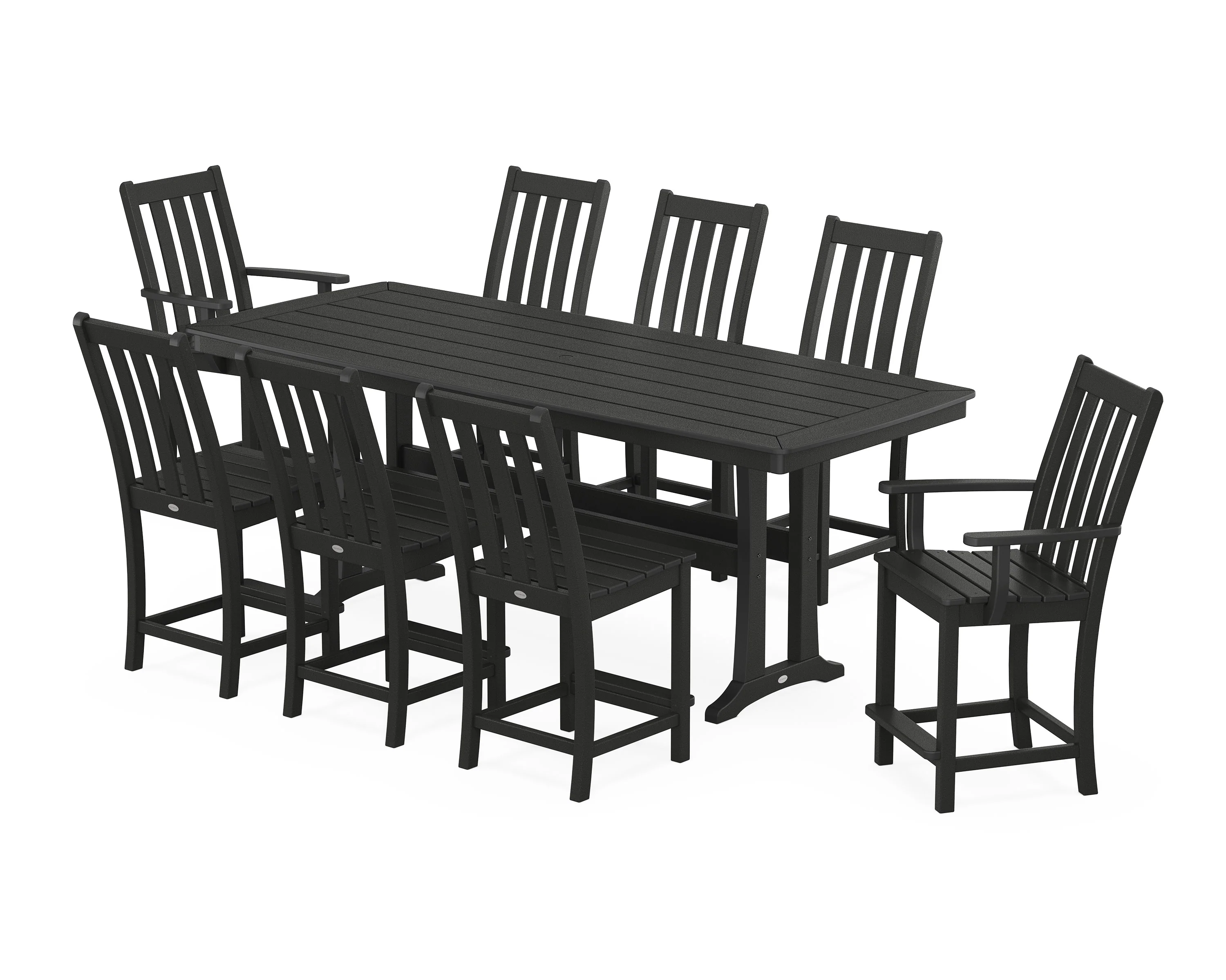 Vineyard 9-Piece Counter Set with Trestle Legs - Image 8