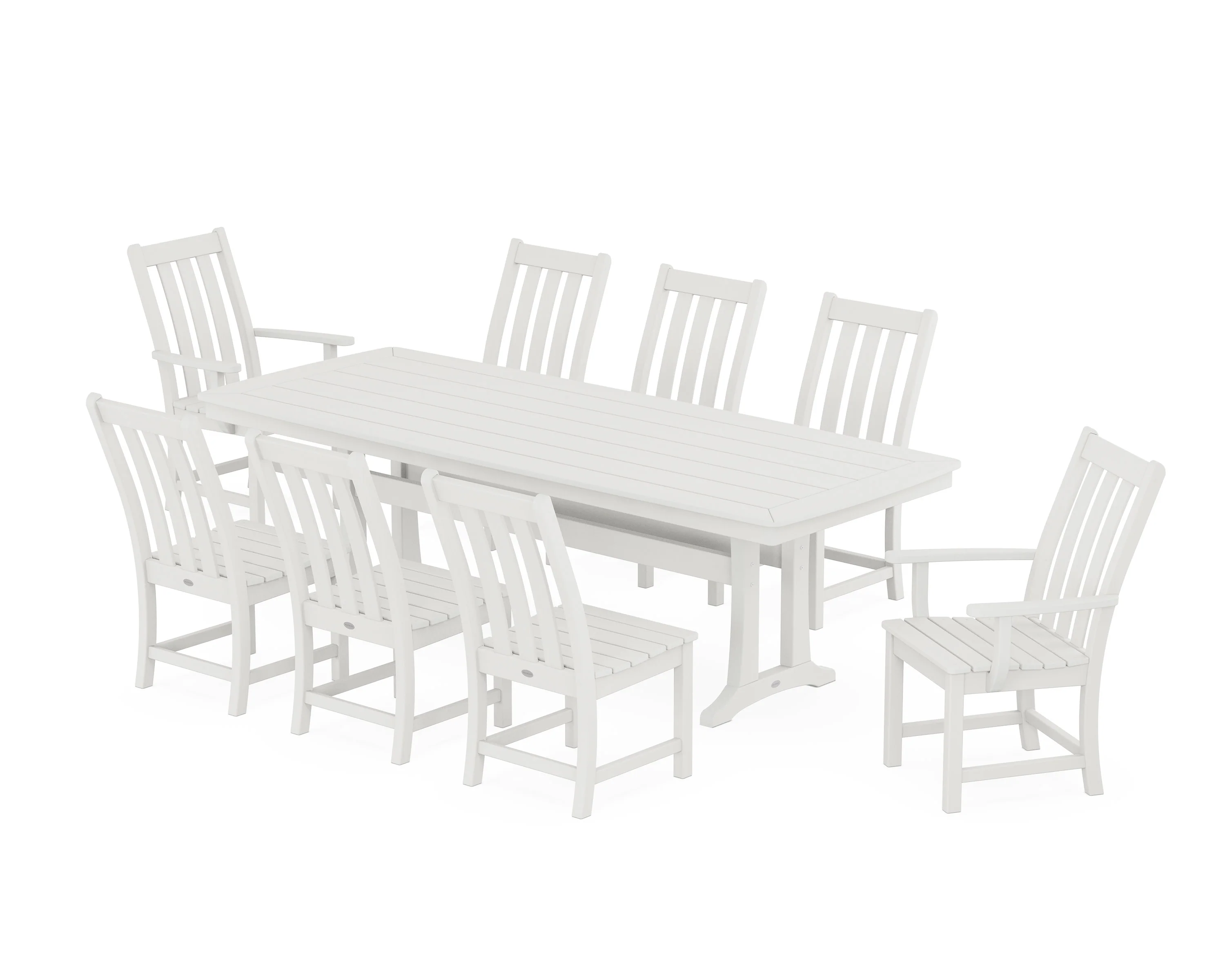 Vineyard 9-Piece Dining Set with Trestle Legs - Image 10