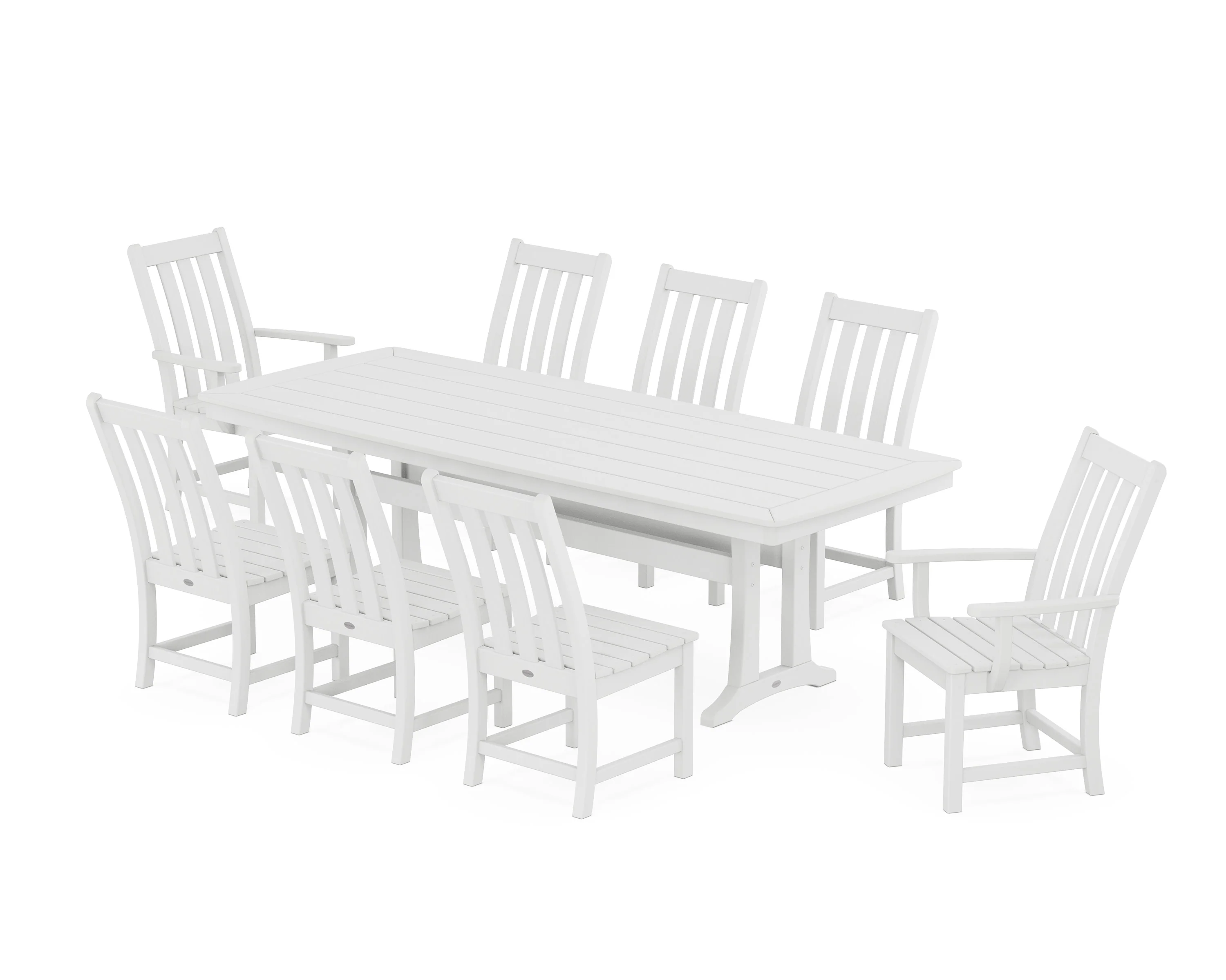 Vineyard 9-Piece Dining Set with Trestle Legs - Image 11