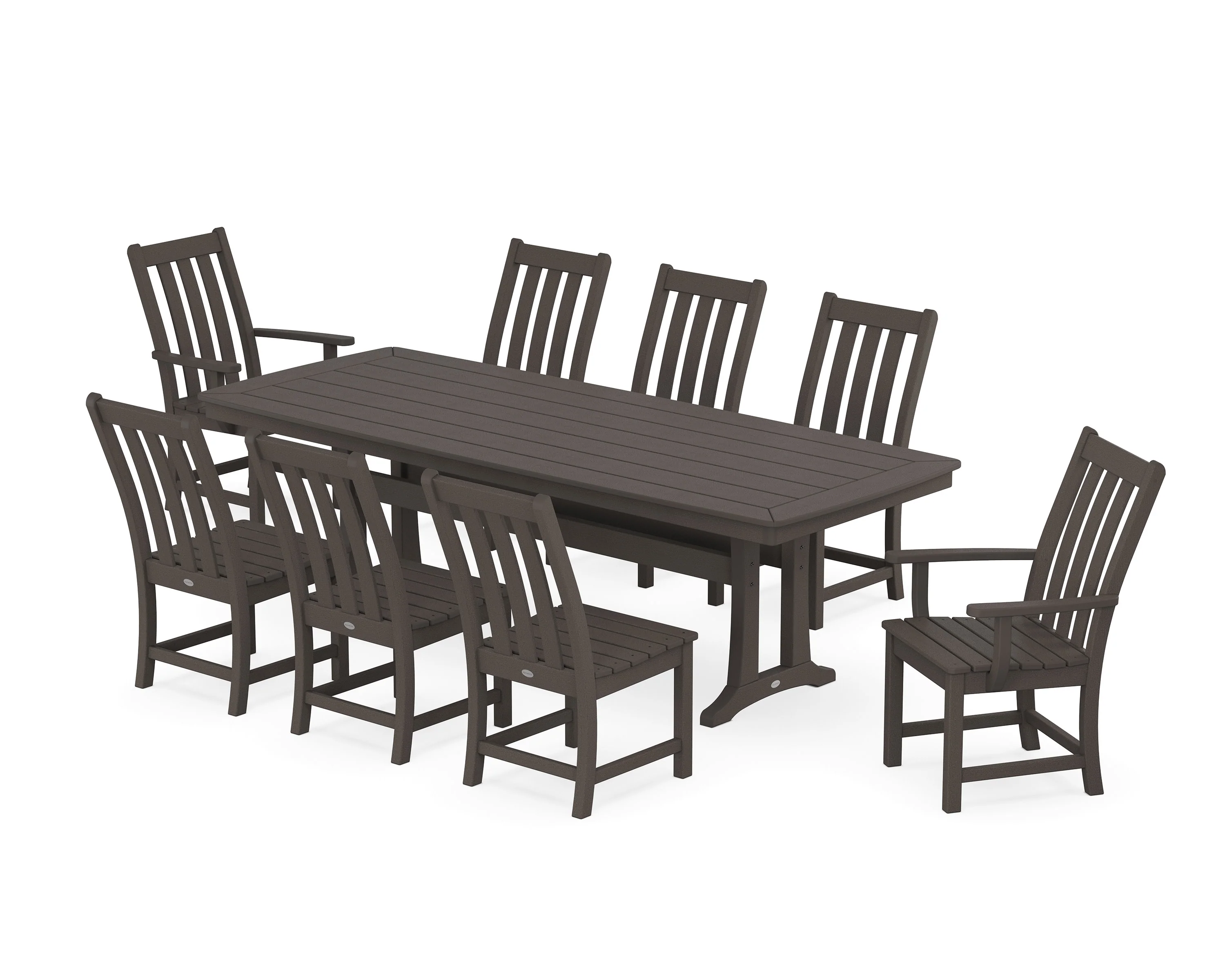 Vineyard 9-Piece Dining Set with Trestle Legs - Image 12