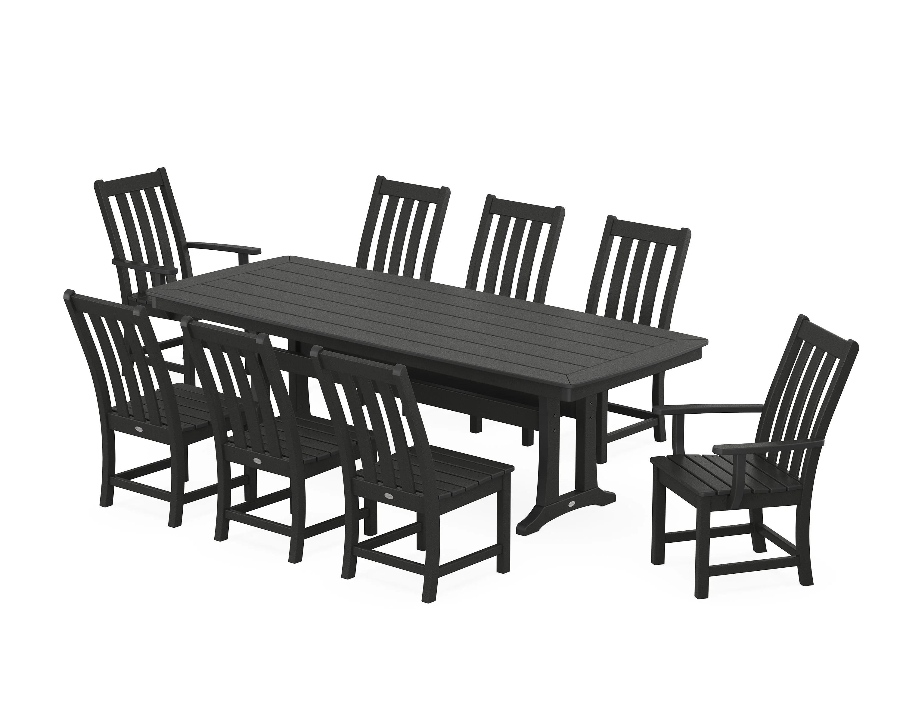 Vineyard 9-Piece Dining Set with Trestle Legs - Image 5