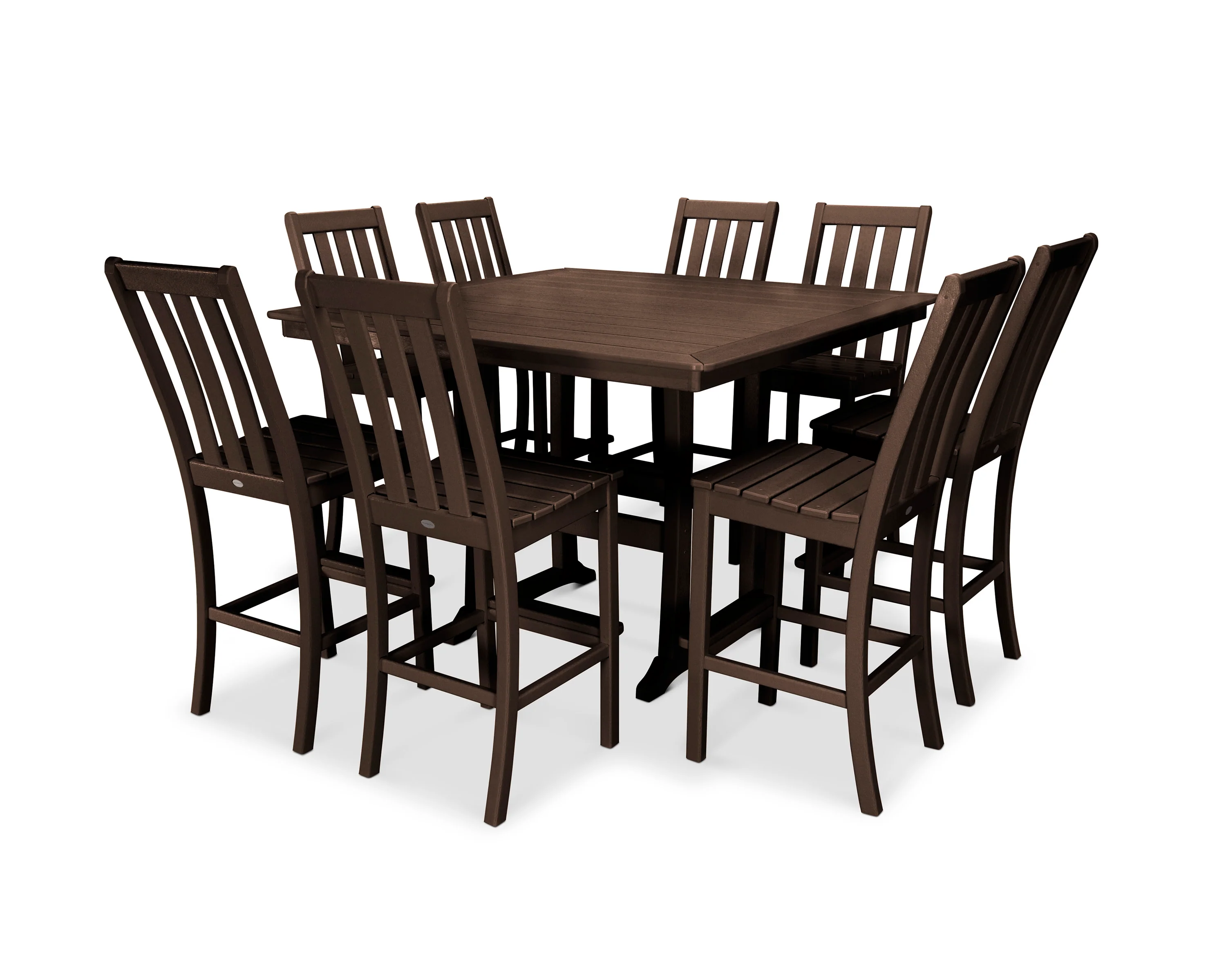 Vineyard 9-Piece Nautical Trestle Bar Set - Image 11