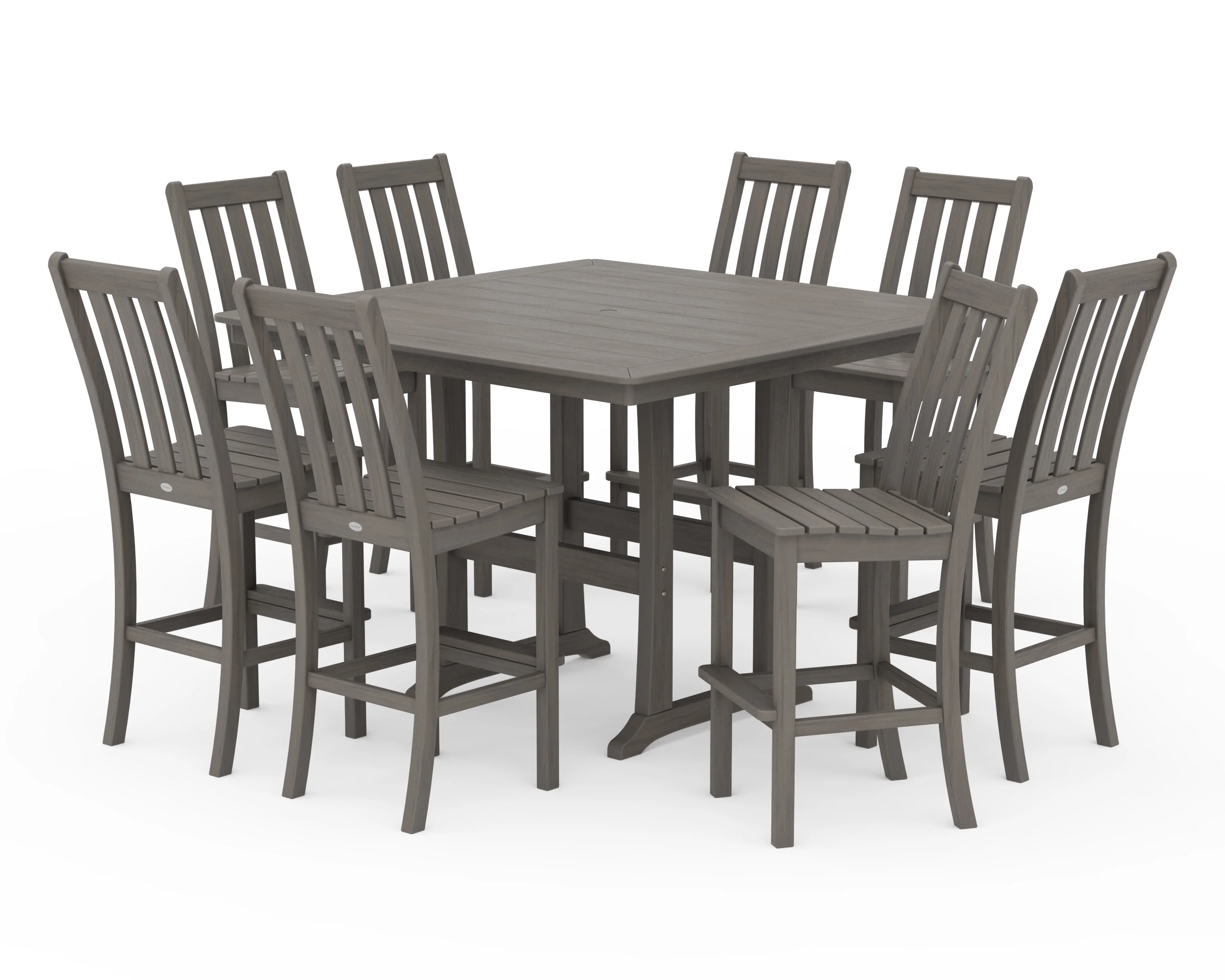 Vineyard 9-Piece Nautical Trestle Bar Set - Image 15
