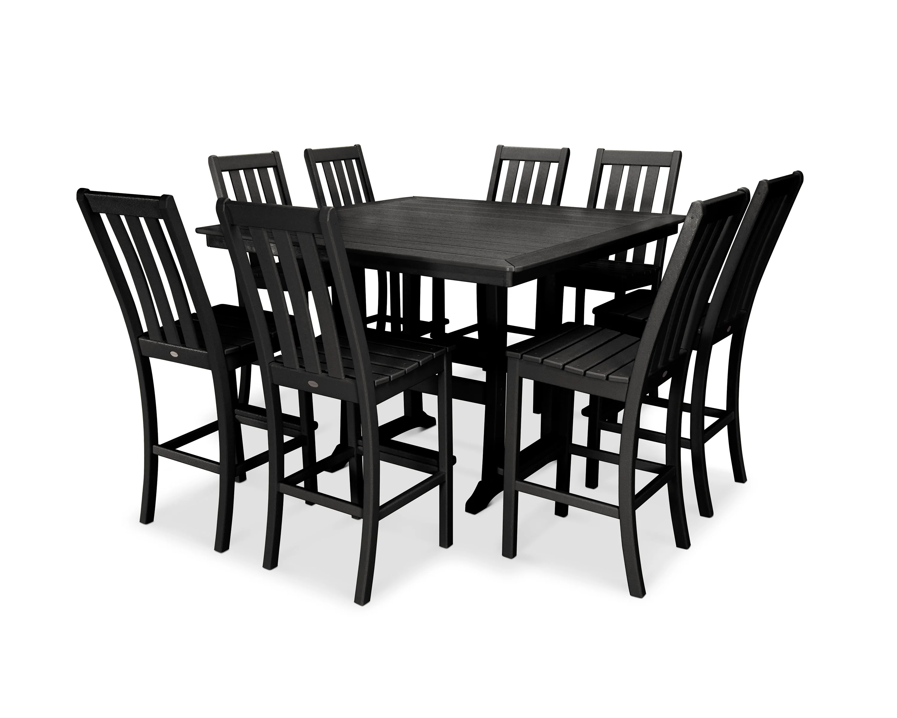 Vineyard 9-Piece Nautical Trestle Bar Set - Image 5