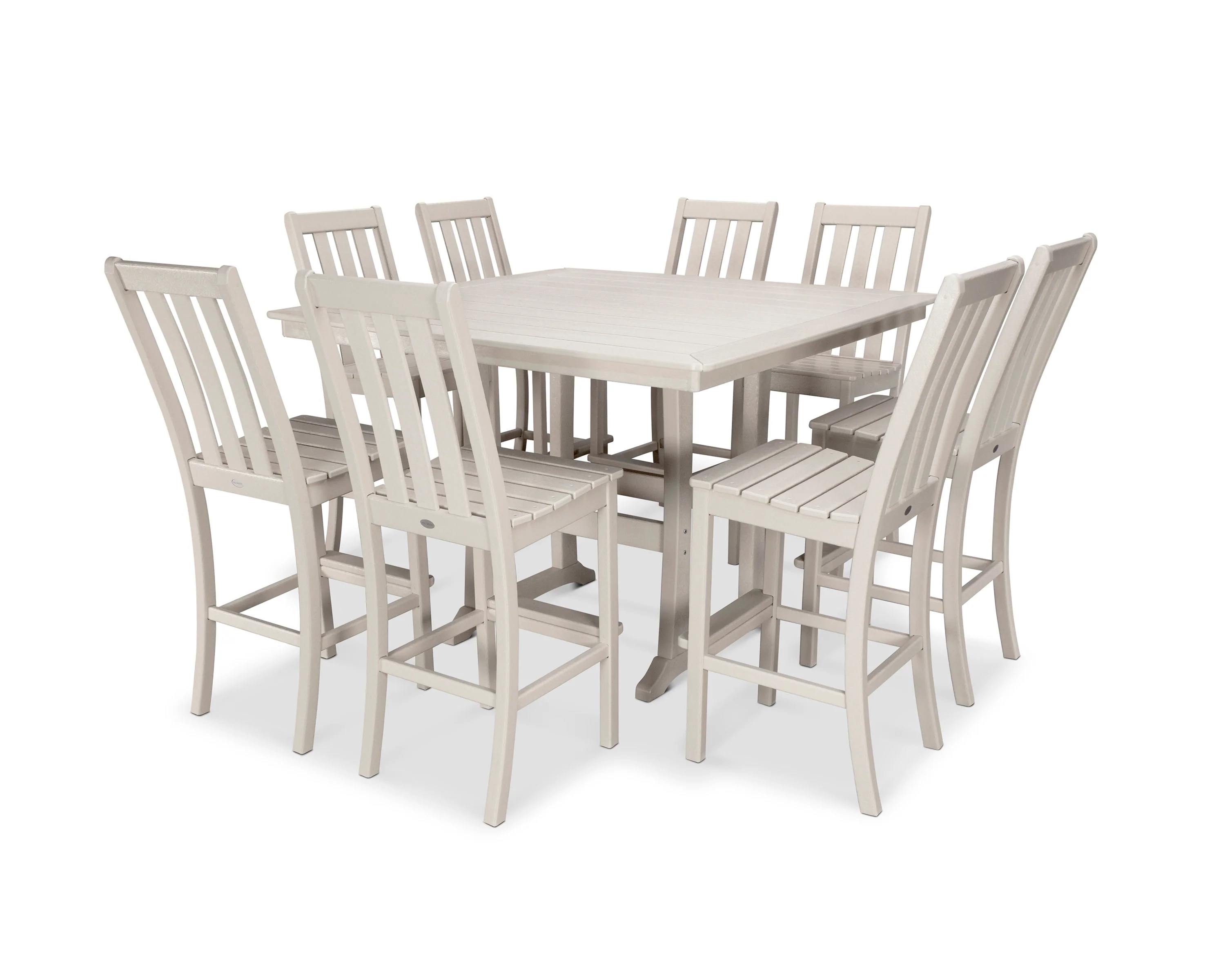 Vineyard 9-Piece Nautical Trestle Bar Set - Image 6
