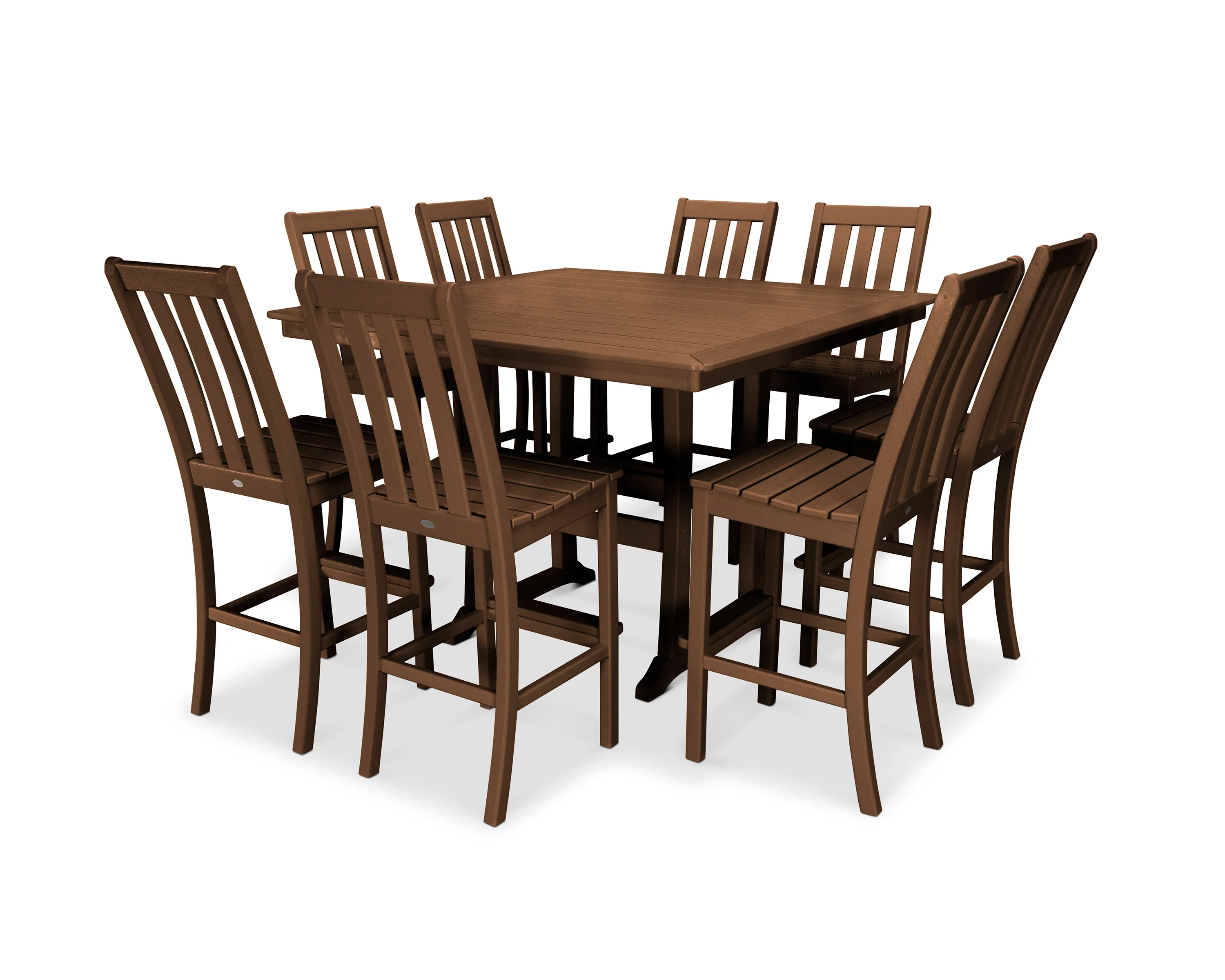 Vineyard 9-Piece Nautical Trestle Bar Set - Image 8