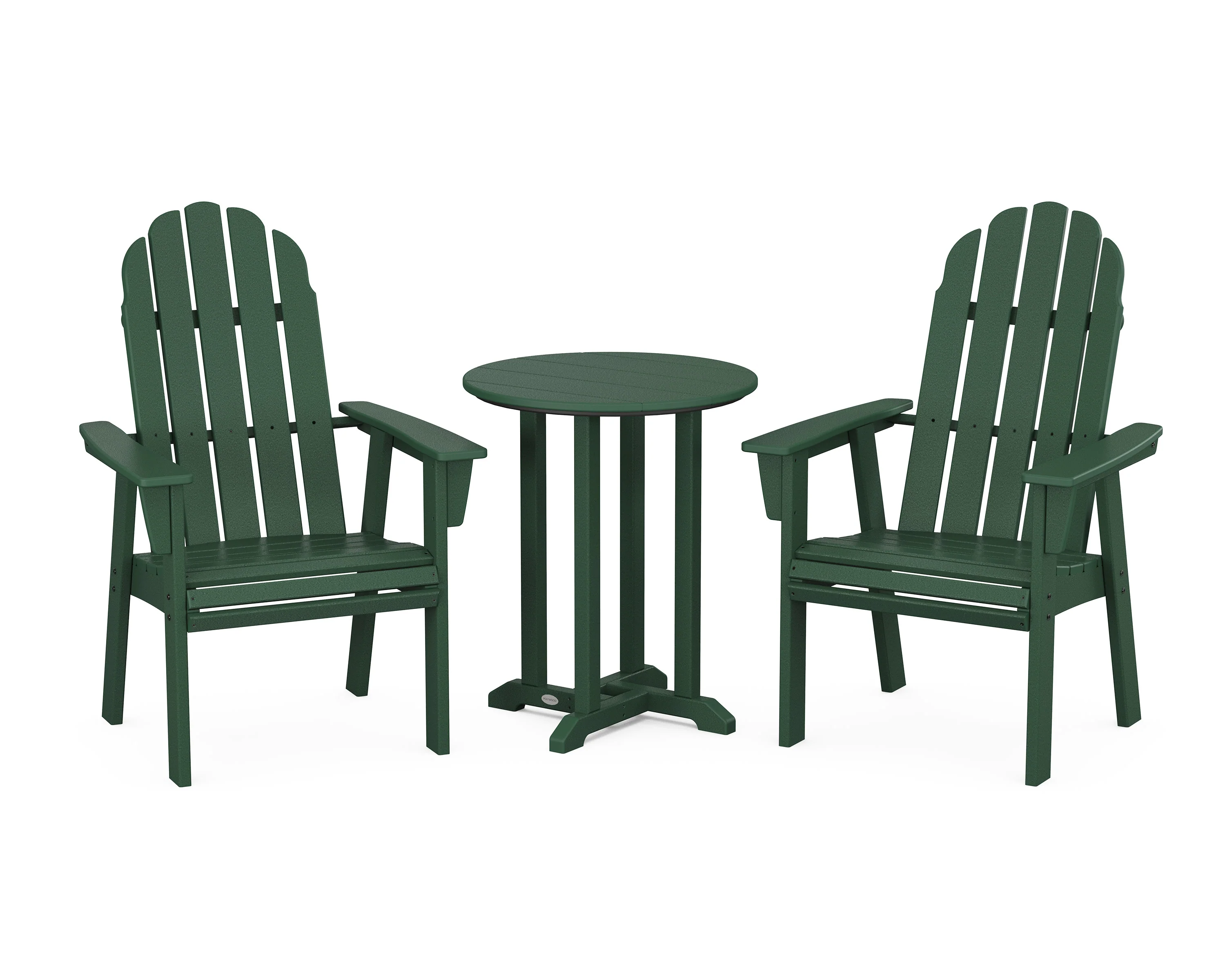 Vineyard Adirondack 3-Piece Round Bistro Dining Set - Image 11