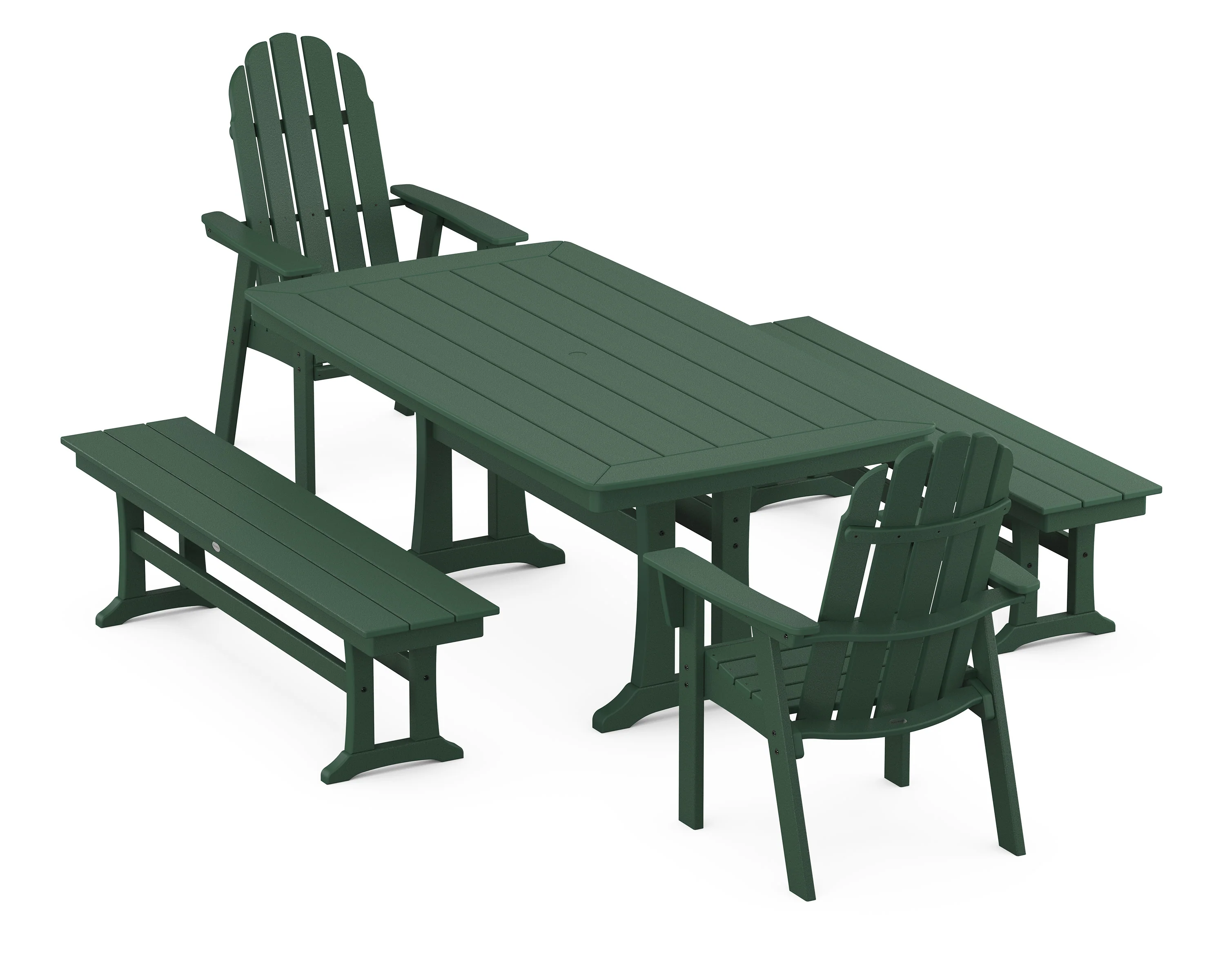 Vineyard Adirondack 5-Piece Dining Set with Trestle Legs - Image 11