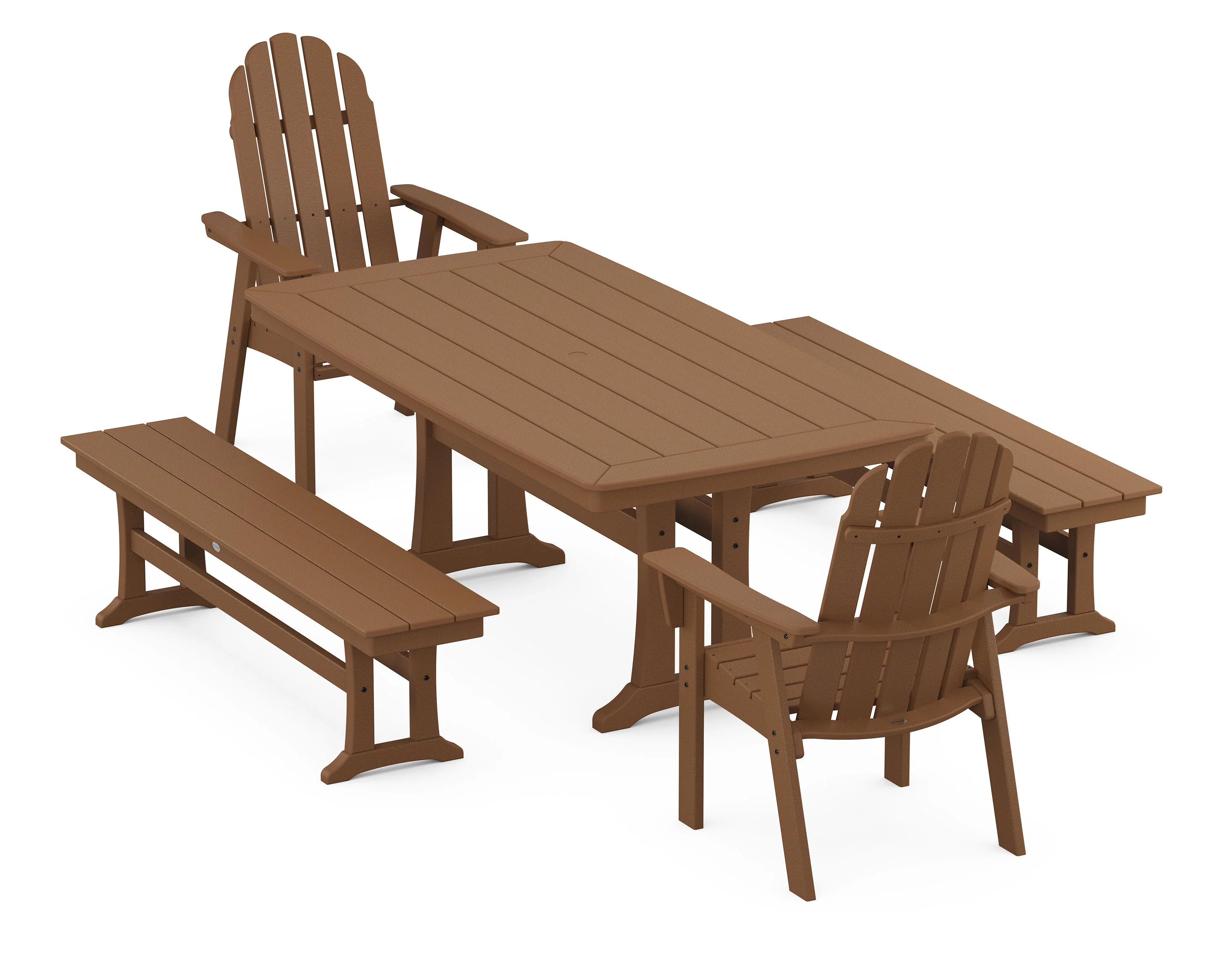 Vineyard Adirondack 5-Piece Dining Set with Trestle Legs - Image 12