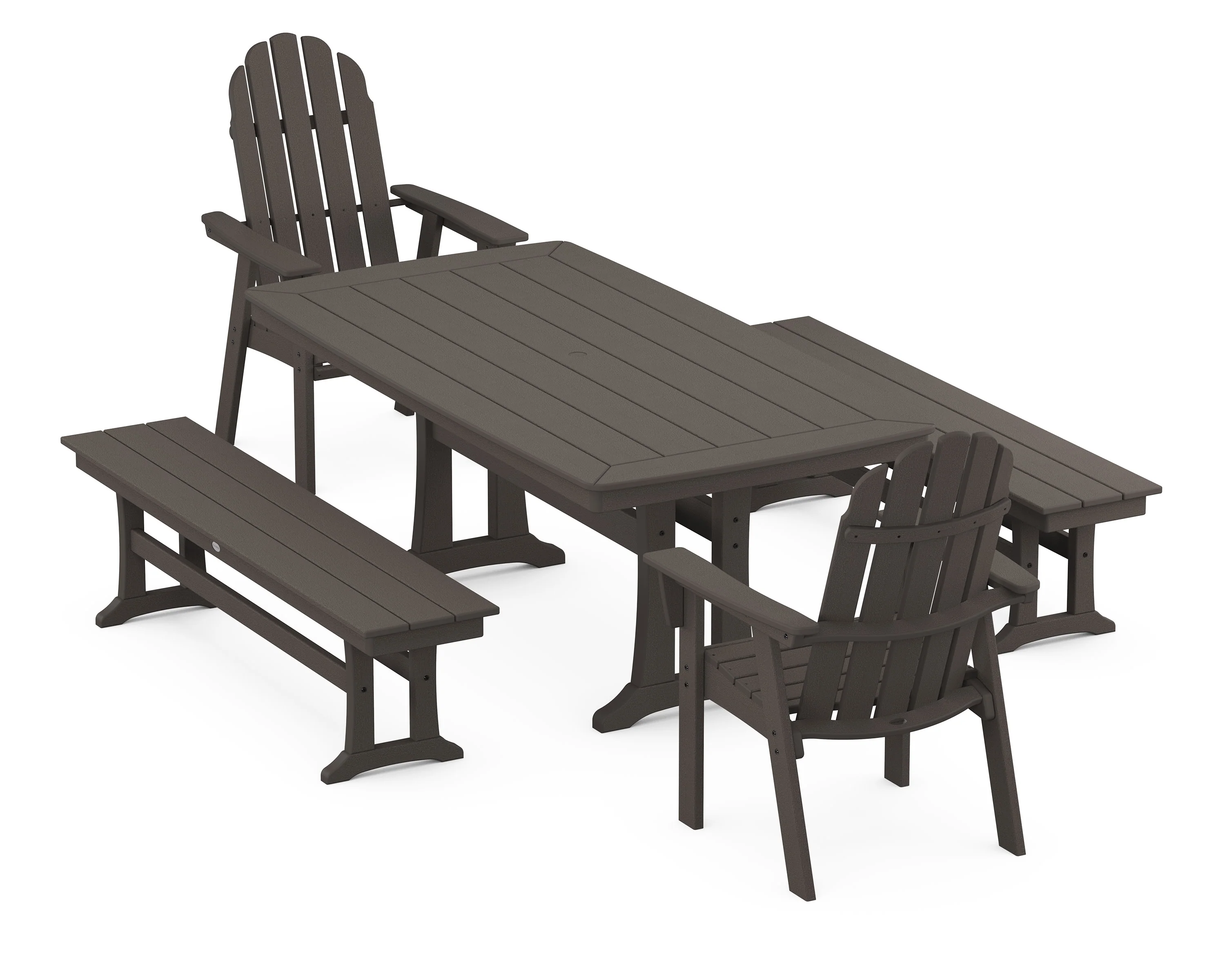 Vineyard Adirondack 5-Piece Dining Set with Trestle Legs - Image 9