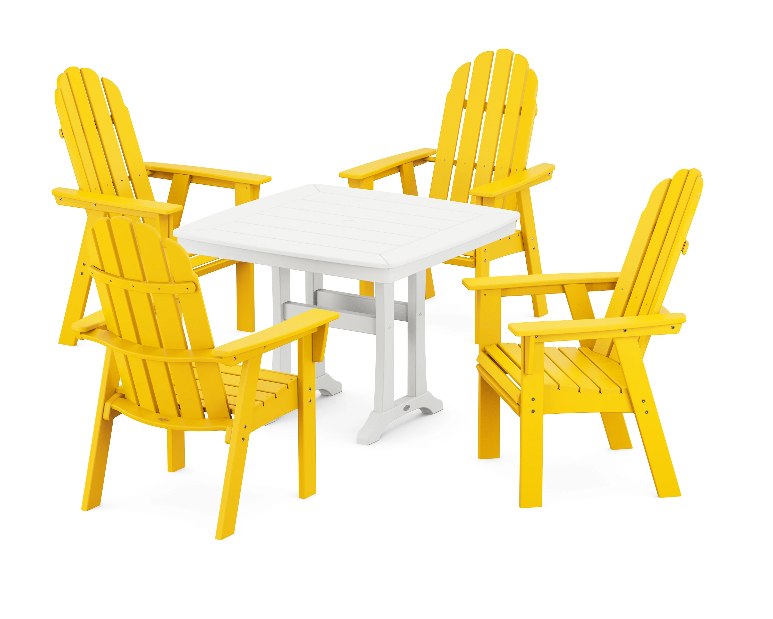 Vineyard Adirondack 5-Piece Dining Set with Trestle Legs - Image 10