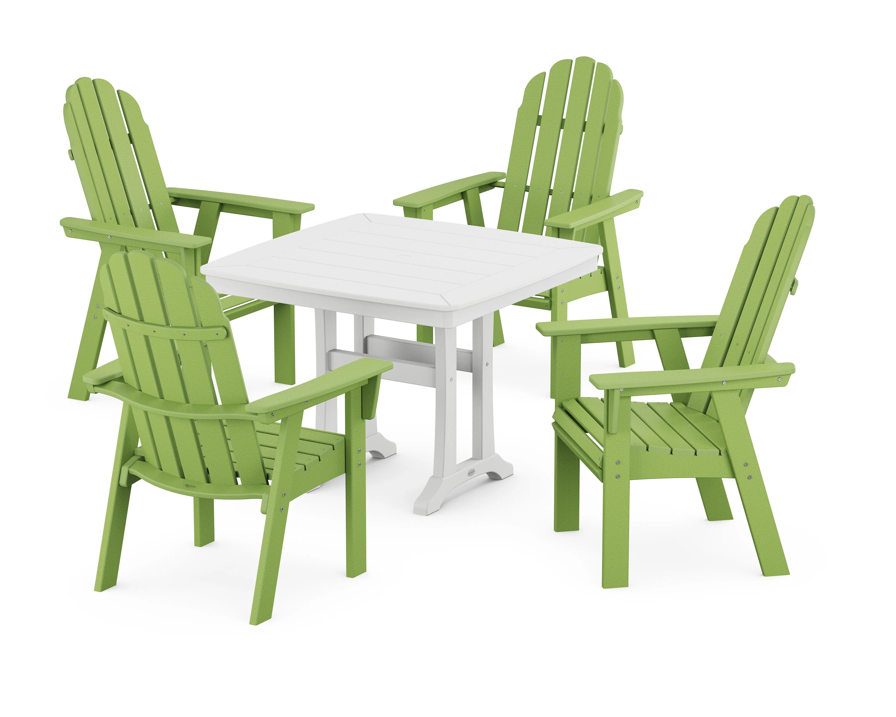 Vineyard Adirondack 5-Piece Dining Set with Trestle Legs - Image 12