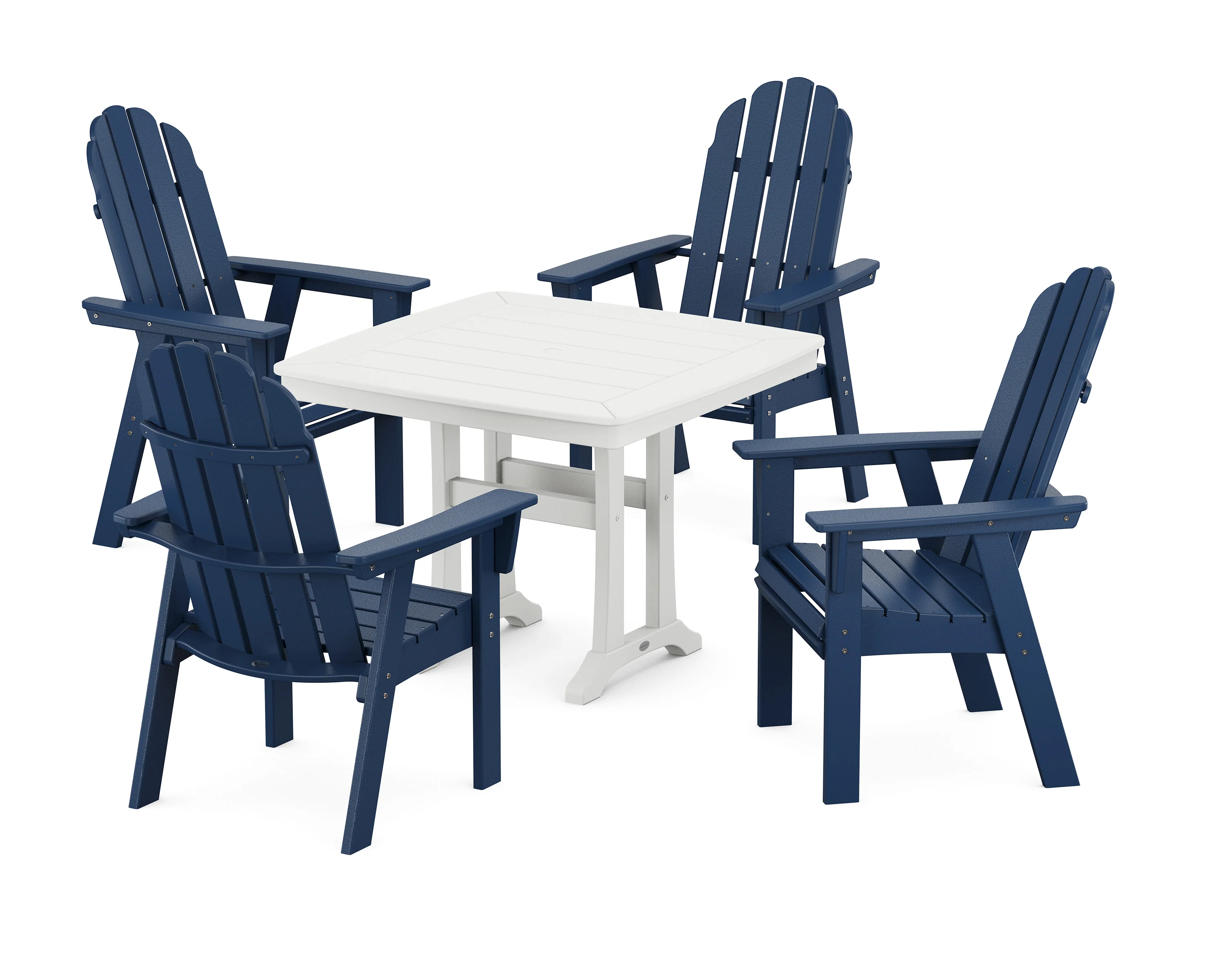 Vineyard Adirondack 5-Piece Dining Set with Trestle Legs - Image 15