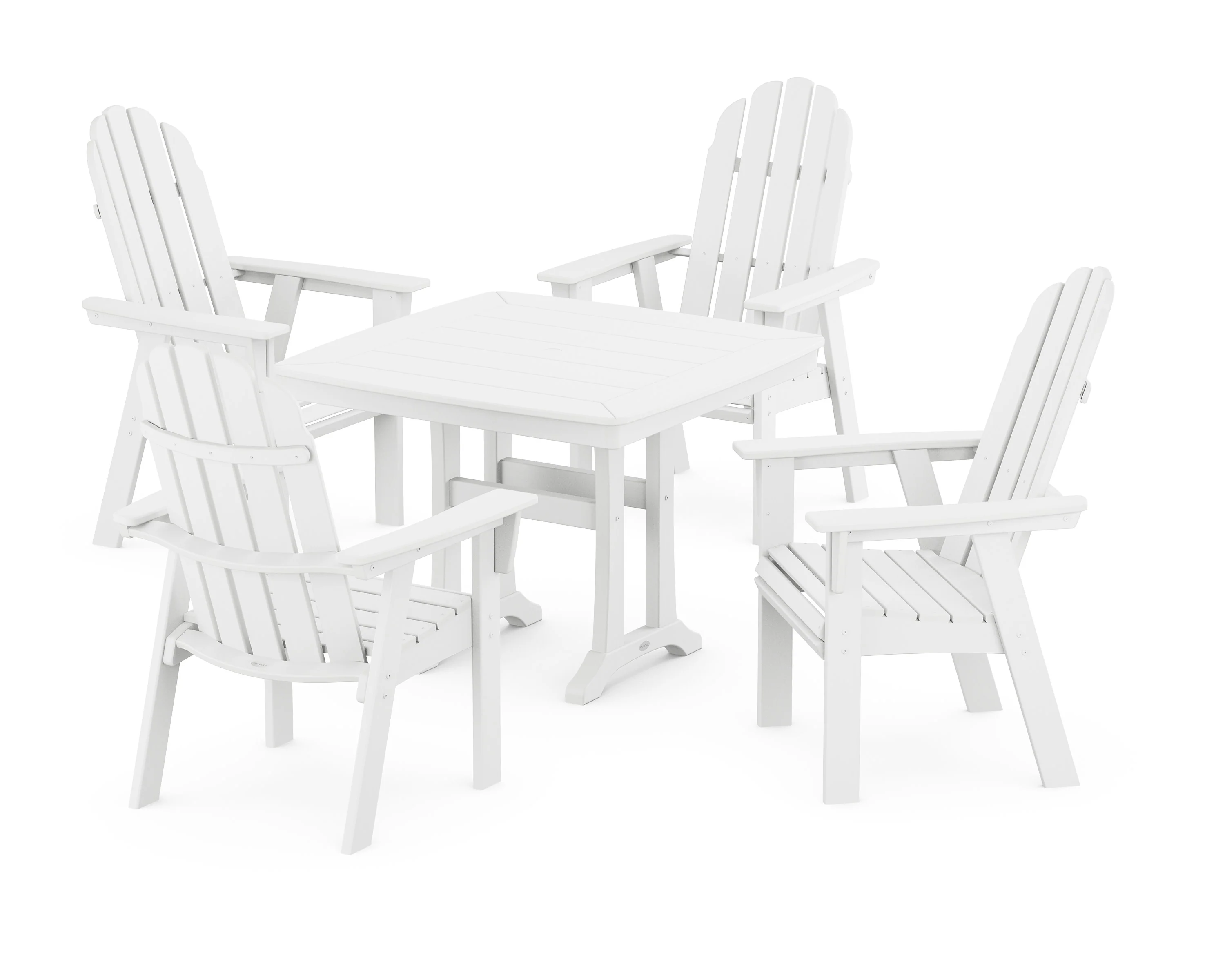 Vineyard Adirondack 5-Piece Dining Set with Trestle Legs - Image 16