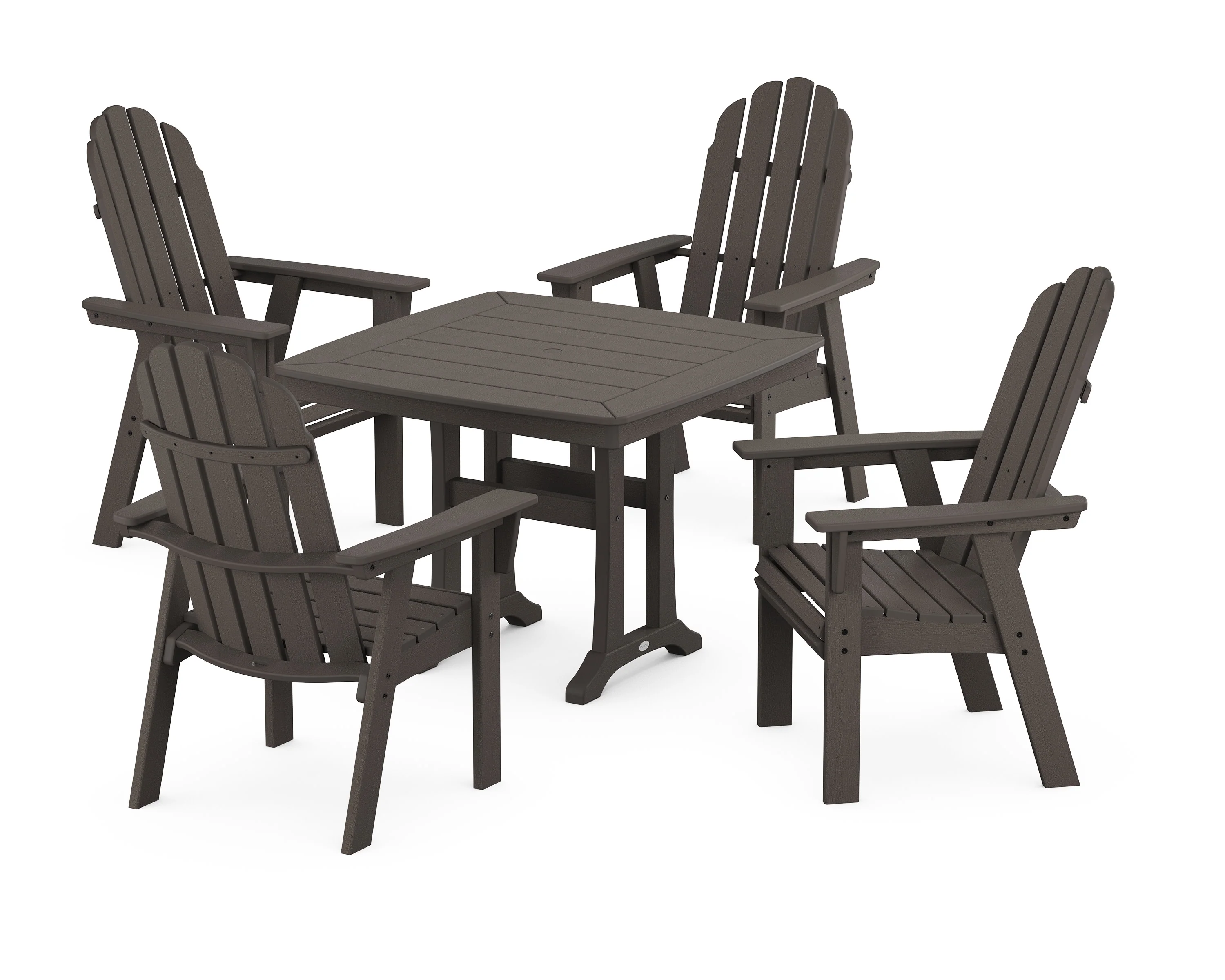 Vineyard Adirondack 5-Piece Dining Set with Trestle Legs - Image 17