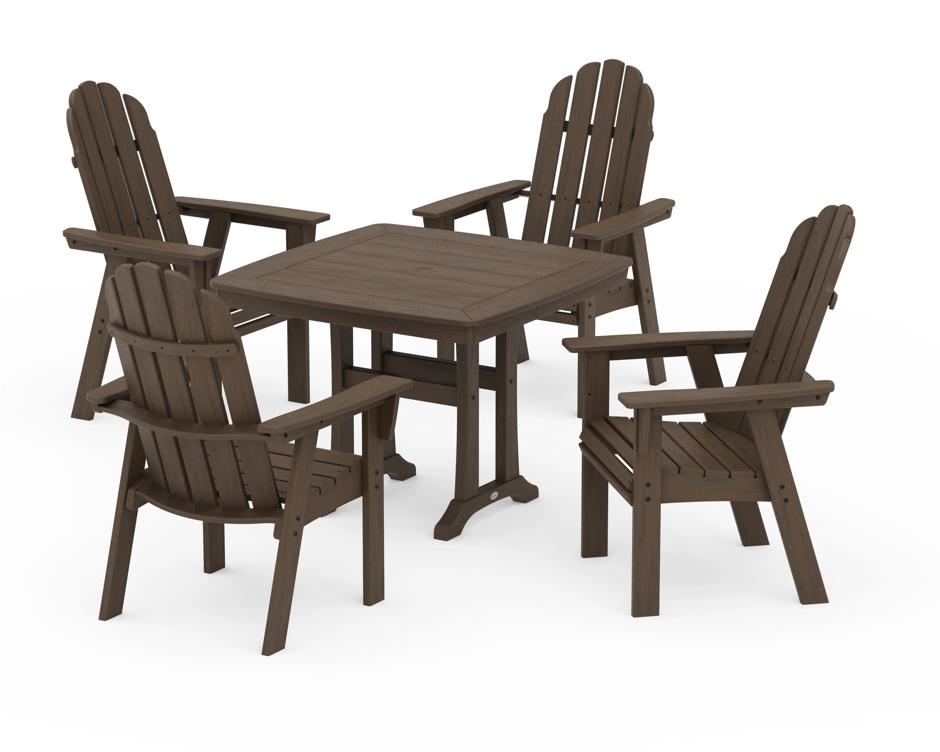 Vineyard Adirondack 5-Piece Dining Set with Trestle Legs - Image 22
