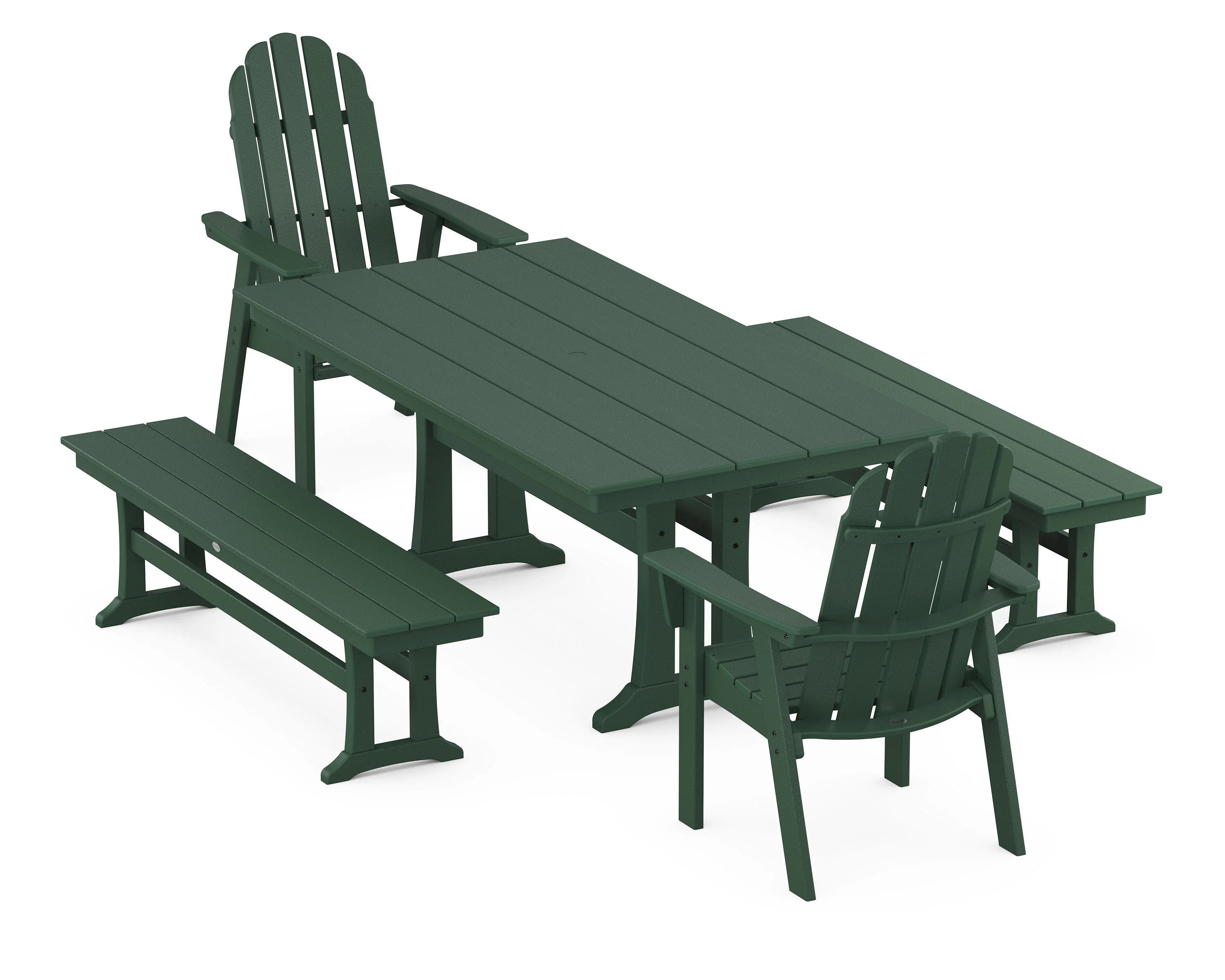 Vineyard Adirondack 5-Piece Farmhouse Dining Set With Trestle Legs - Image 11