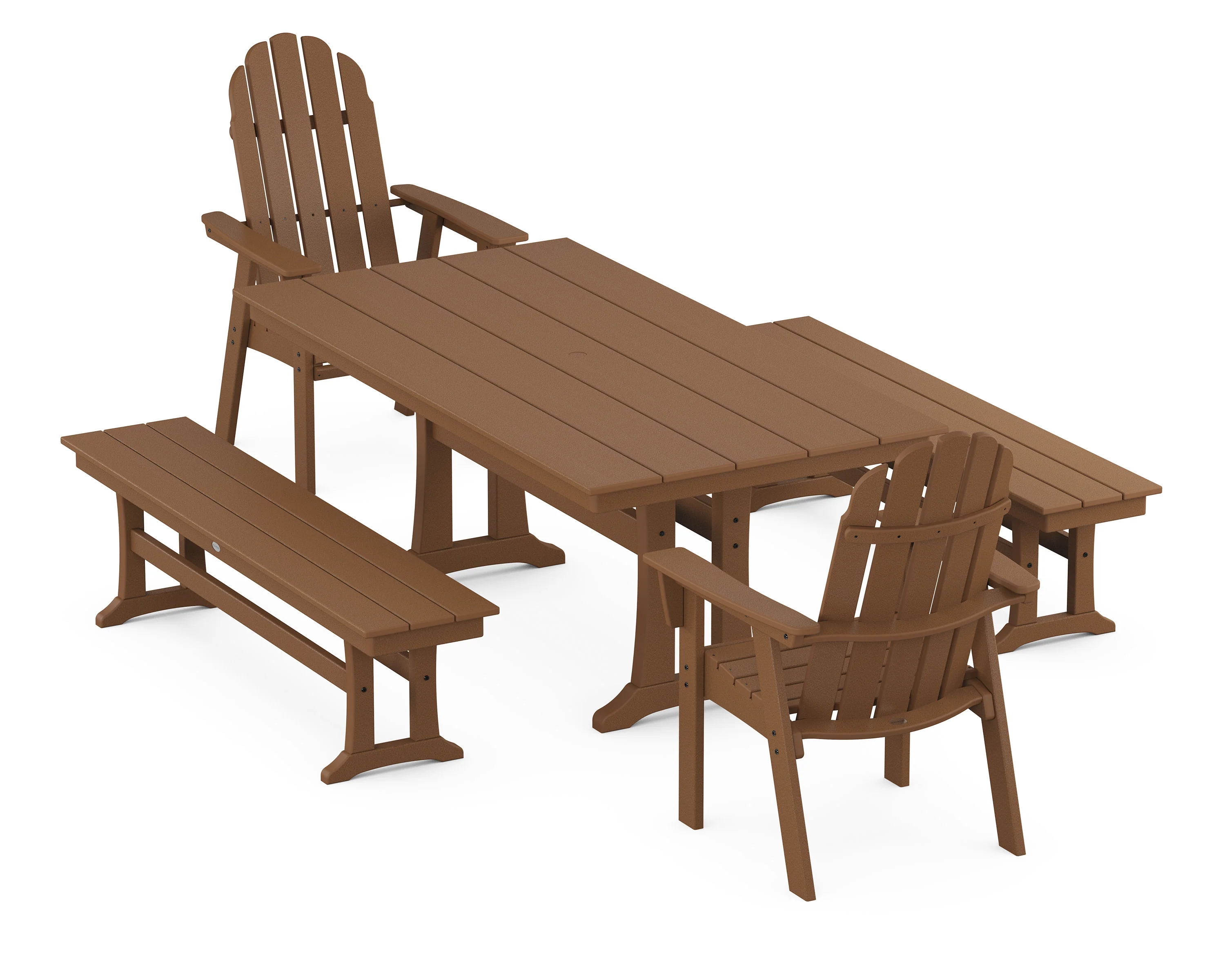 Vineyard Adirondack 5-Piece Farmhouse Dining Set With Trestle Legs - Image 8