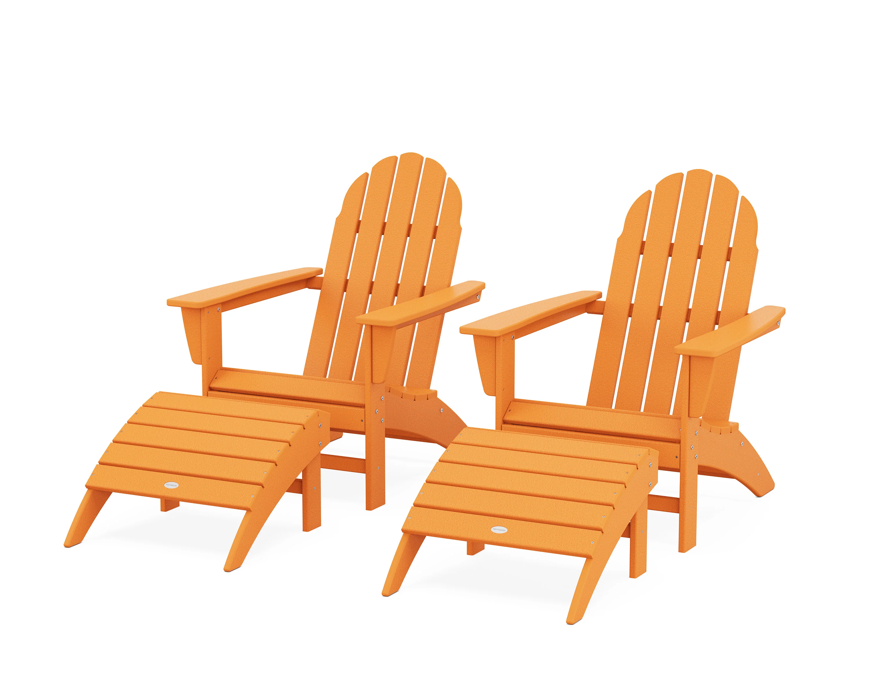 Vineyard Adirondack Chair 4-Piece Set with Ottomans - Image 14