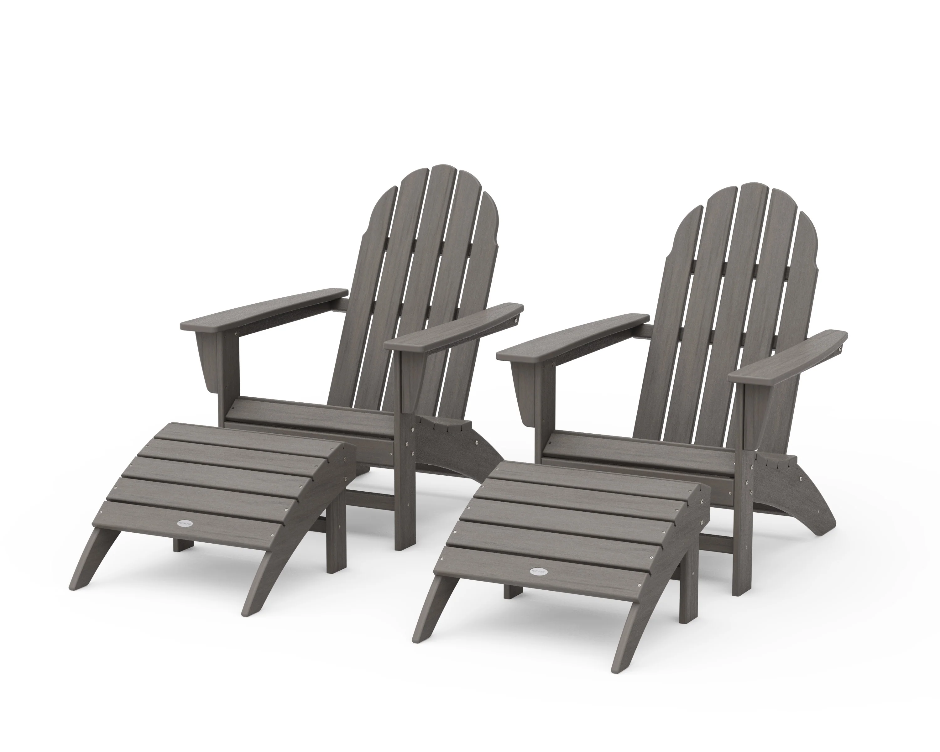 Vineyard Adirondack Chair 4-Piece Set with Ottomans - Image 18