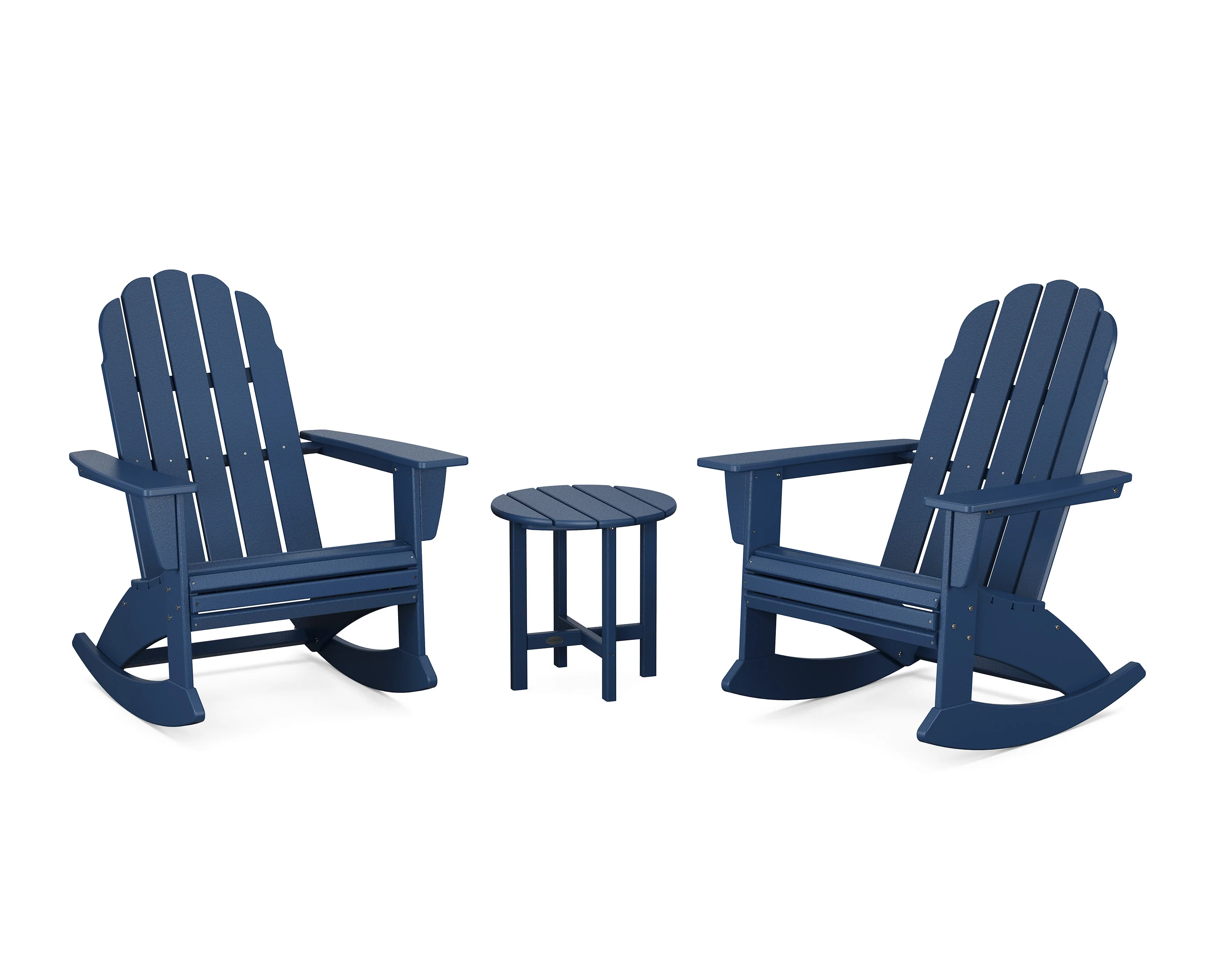 Vineyard Curveback 3-Piece Adirondack Rocking Chair Set - Image 11