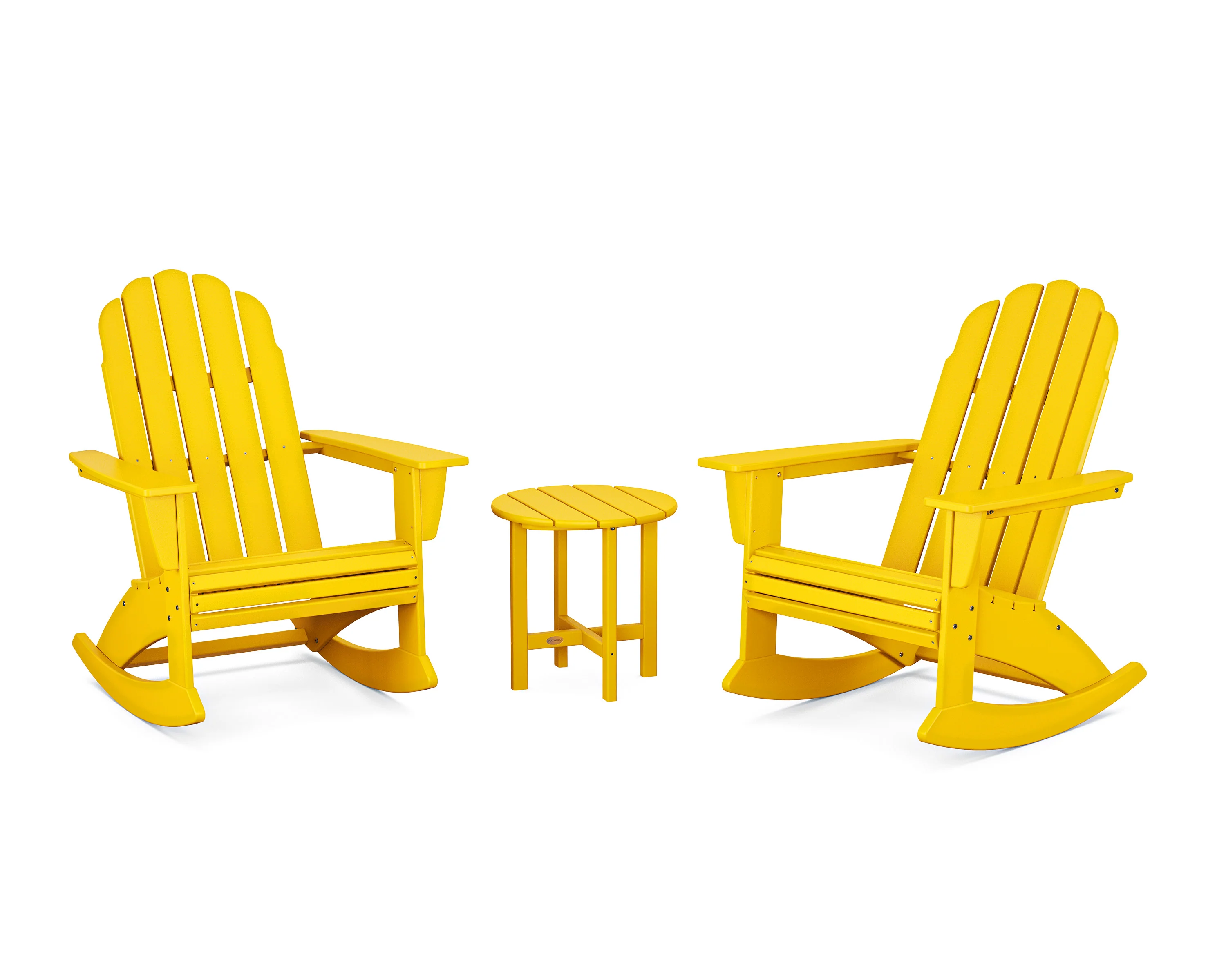 Vineyard Curveback 3-Piece Adirondack Rocking Chair Set - Image 16