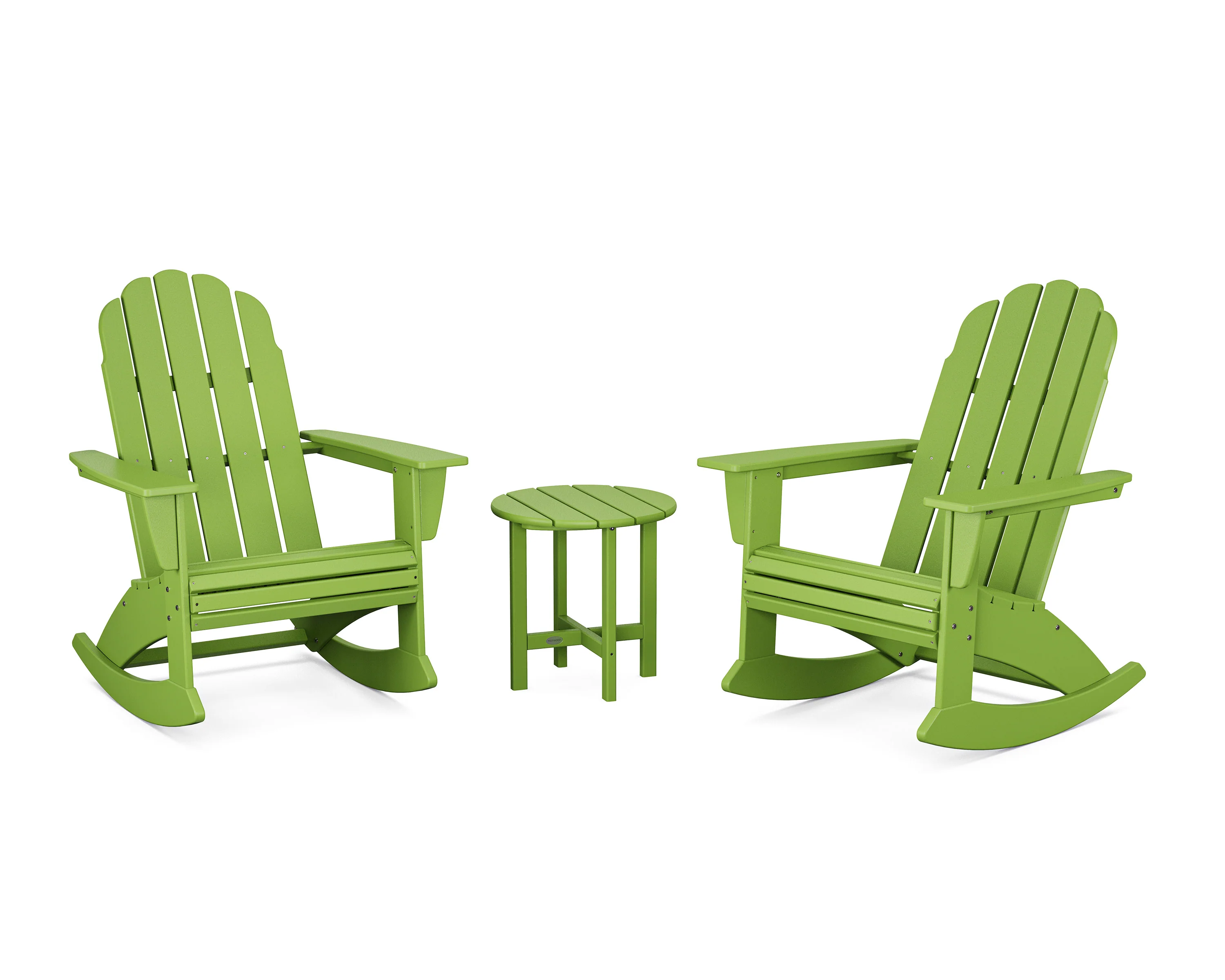 Vineyard Curveback 3-Piece Adirondack Rocking Chair Set - Image 4