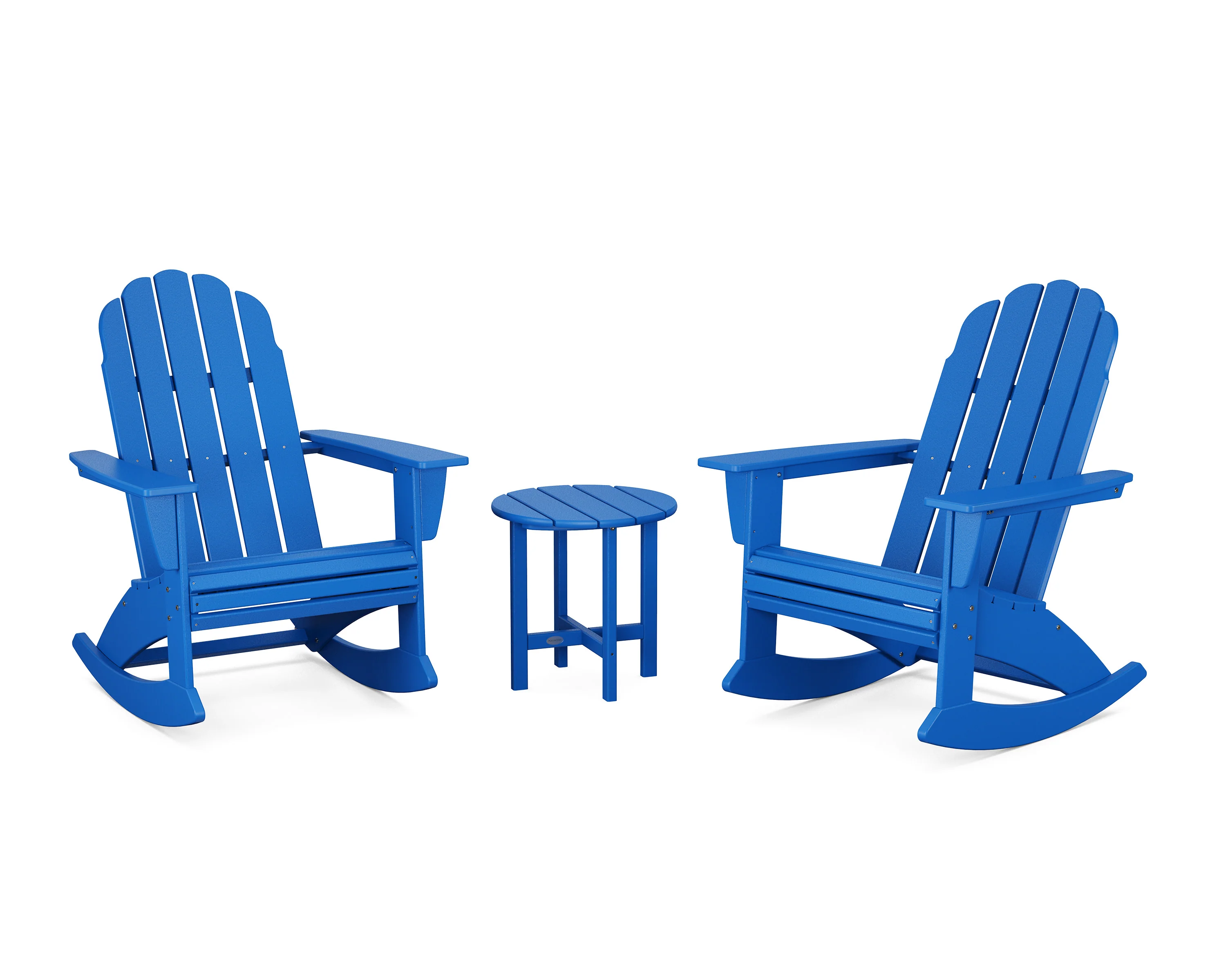 Vineyard Curveback 3-Piece Adirondack Rocking Chair Set - Image 5