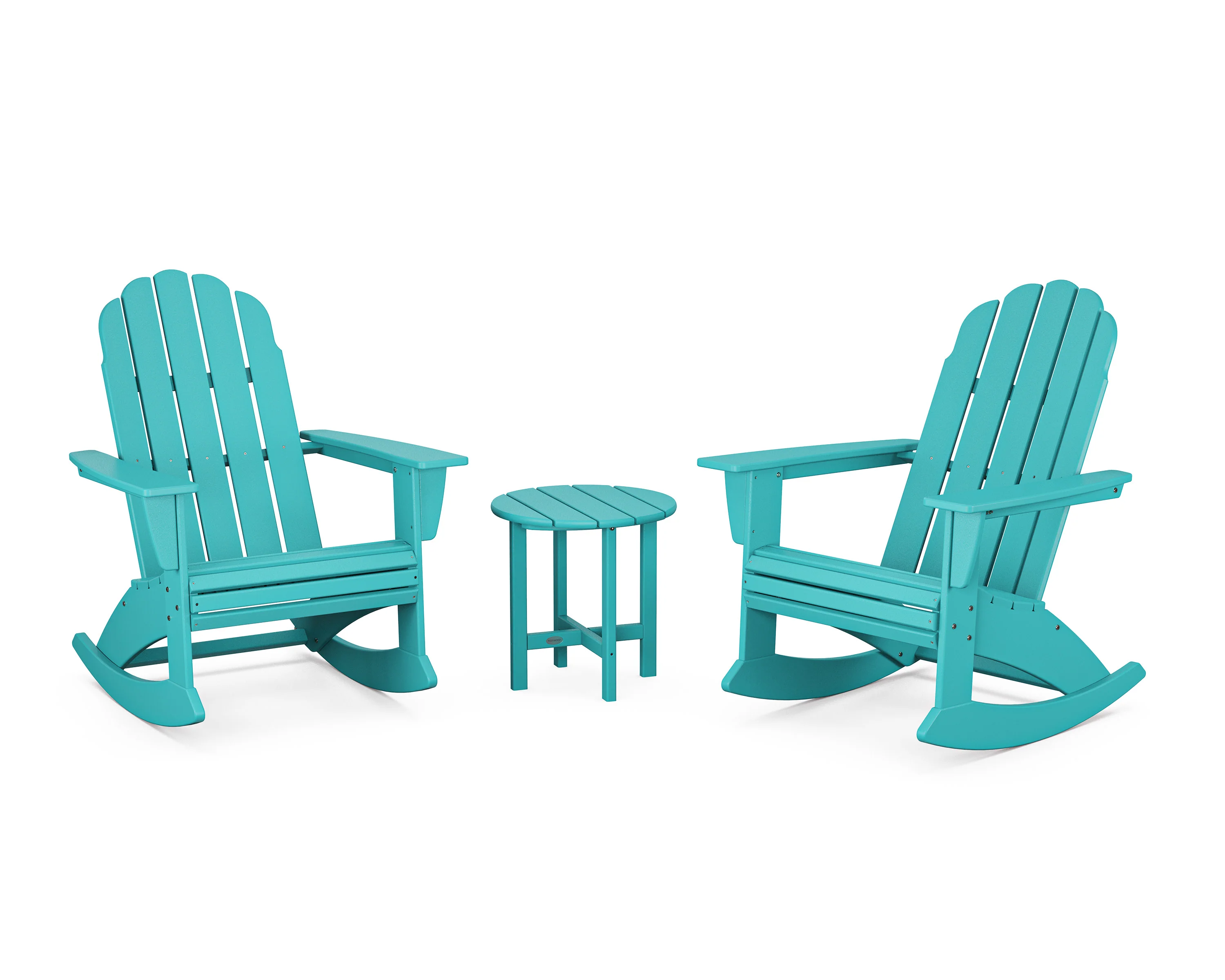 Vineyard Curveback 3-Piece Adirondack Rocking Chair Set - Image 6