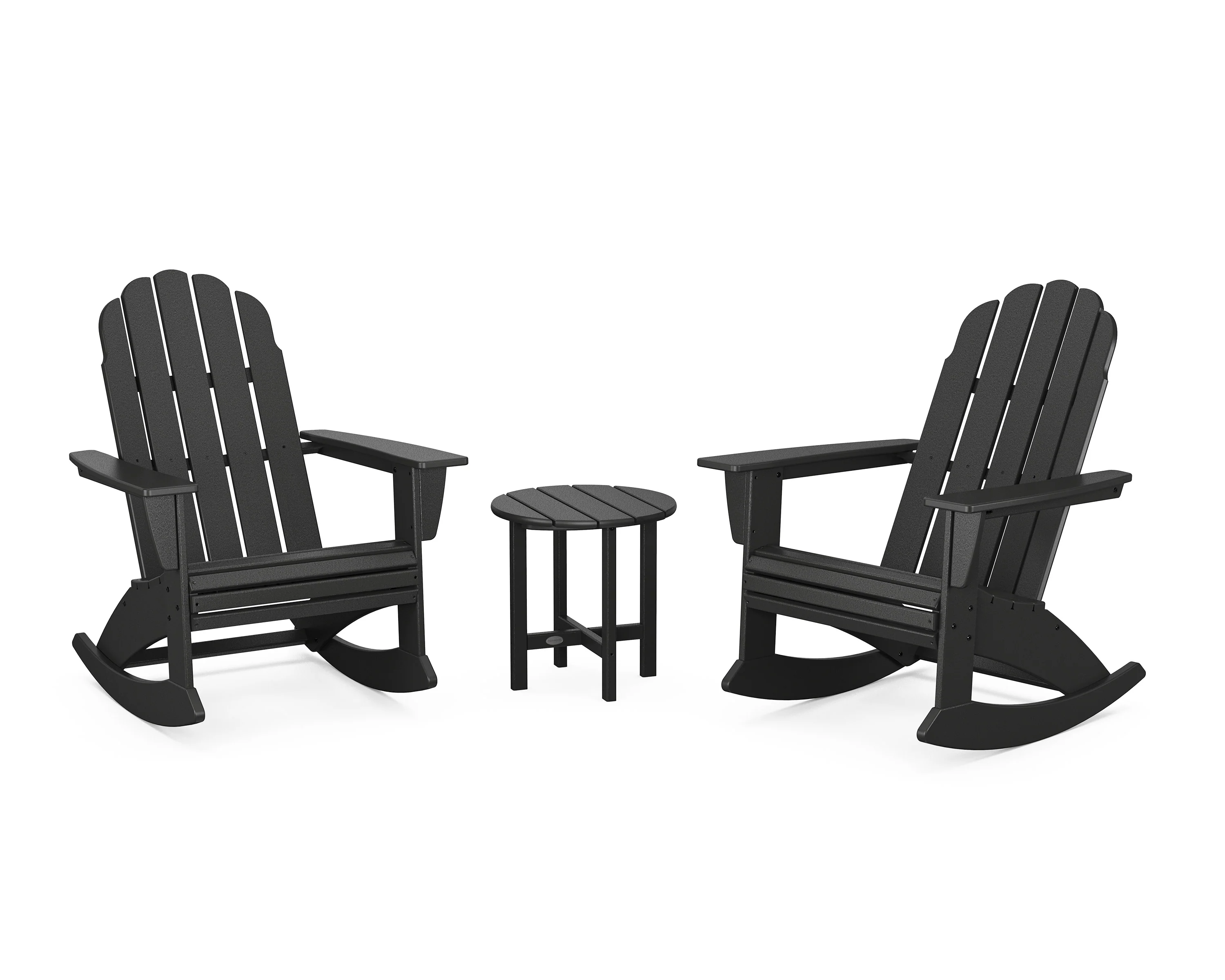 Vineyard Curveback 3-Piece Adirondack Rocking Chair Set - Image 7