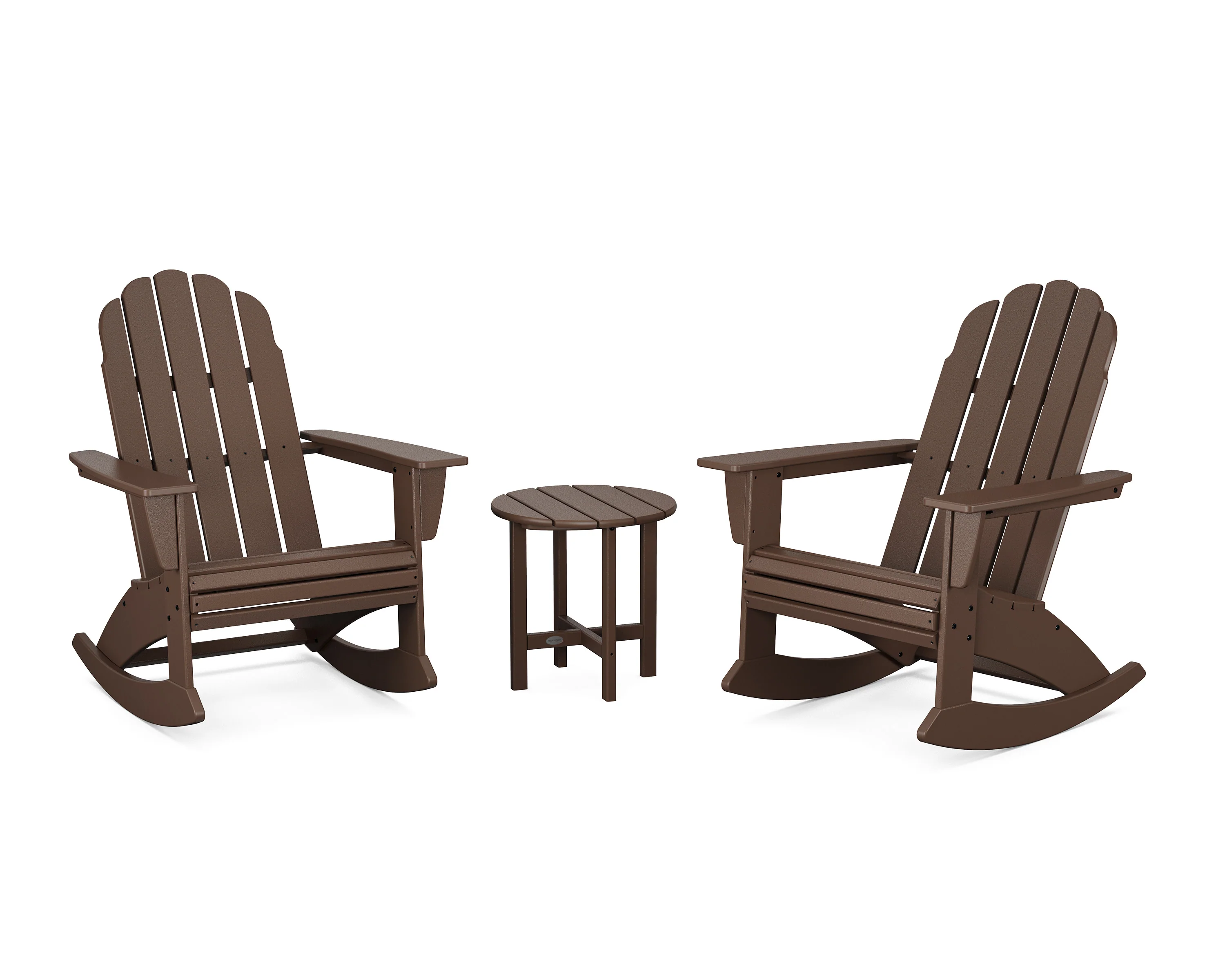 Vineyard Curveback 3-Piece Adirondack Rocking Chair Set - Image 9