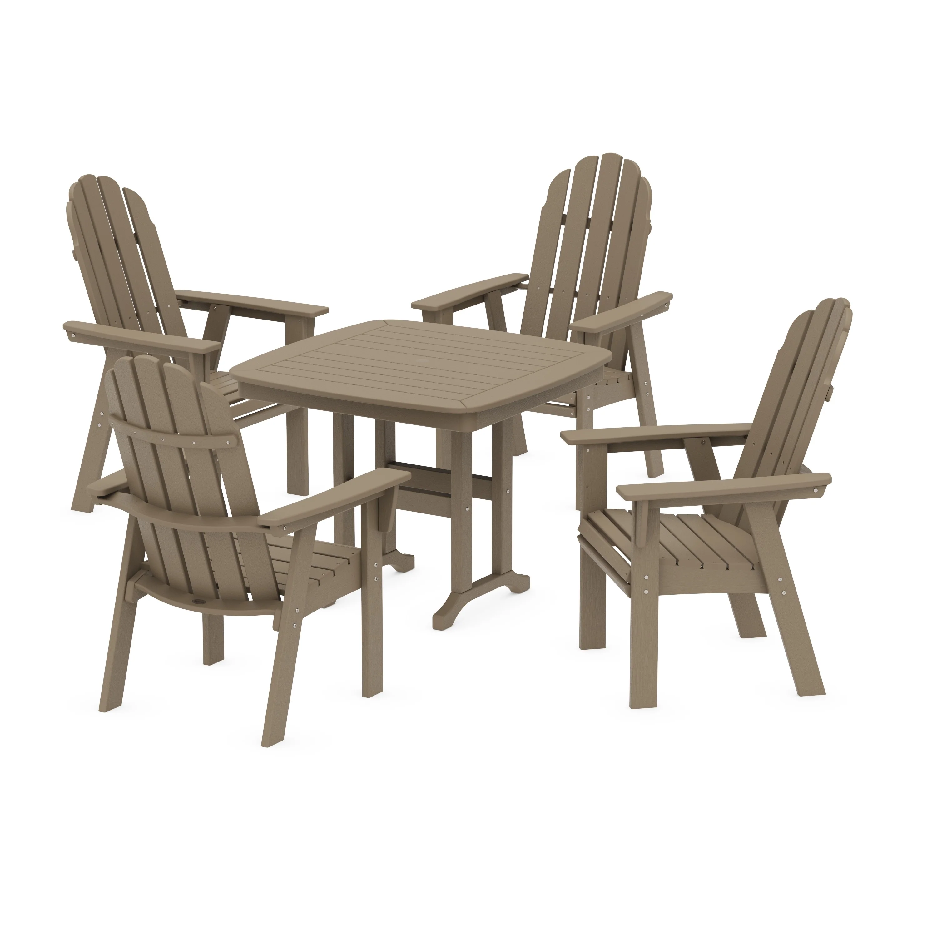 Vineyard Curveback Adirondack 5-Piece Dining Set - Image 5
