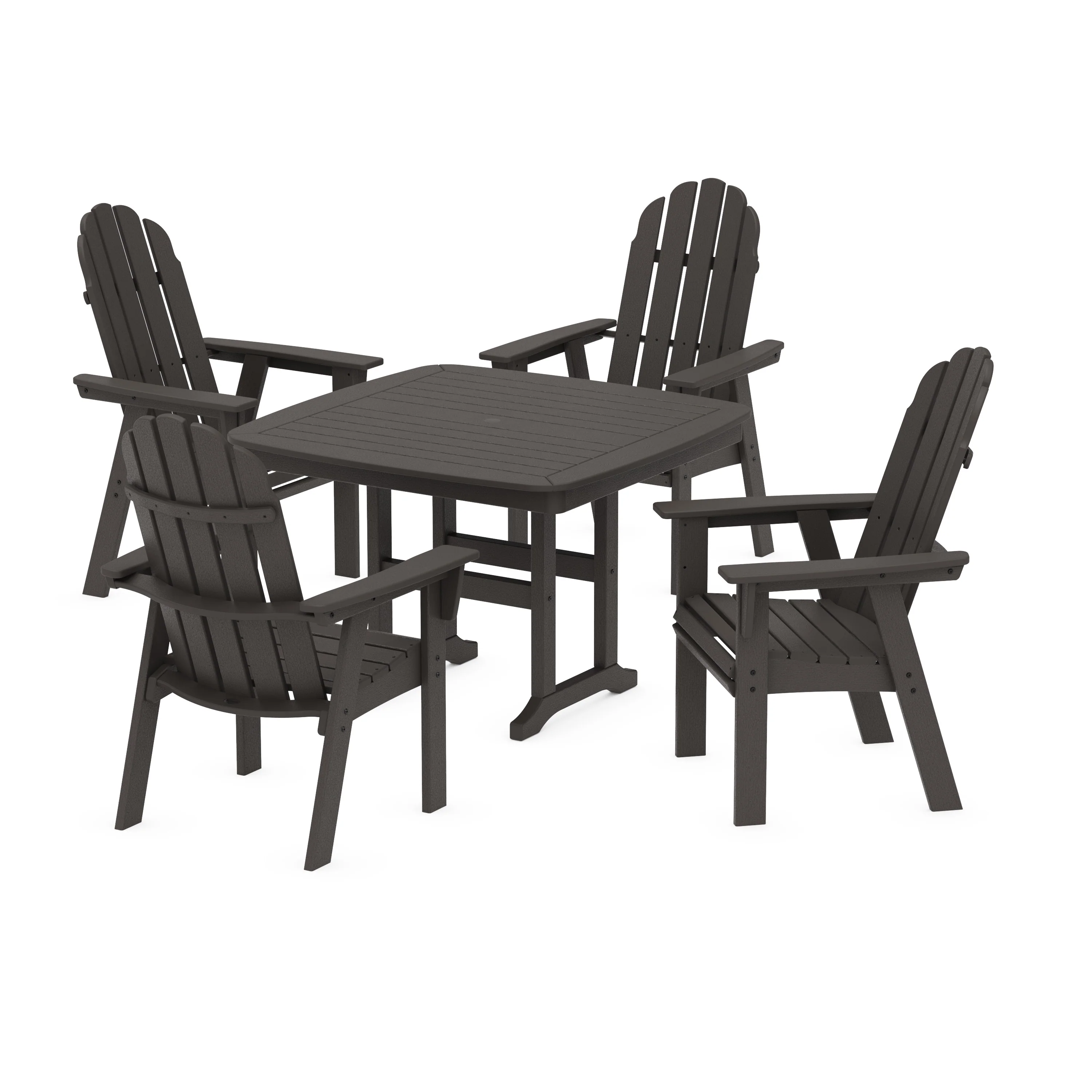 Vineyard Curveback Adirondack 5-Piece Dining Set - Image 11