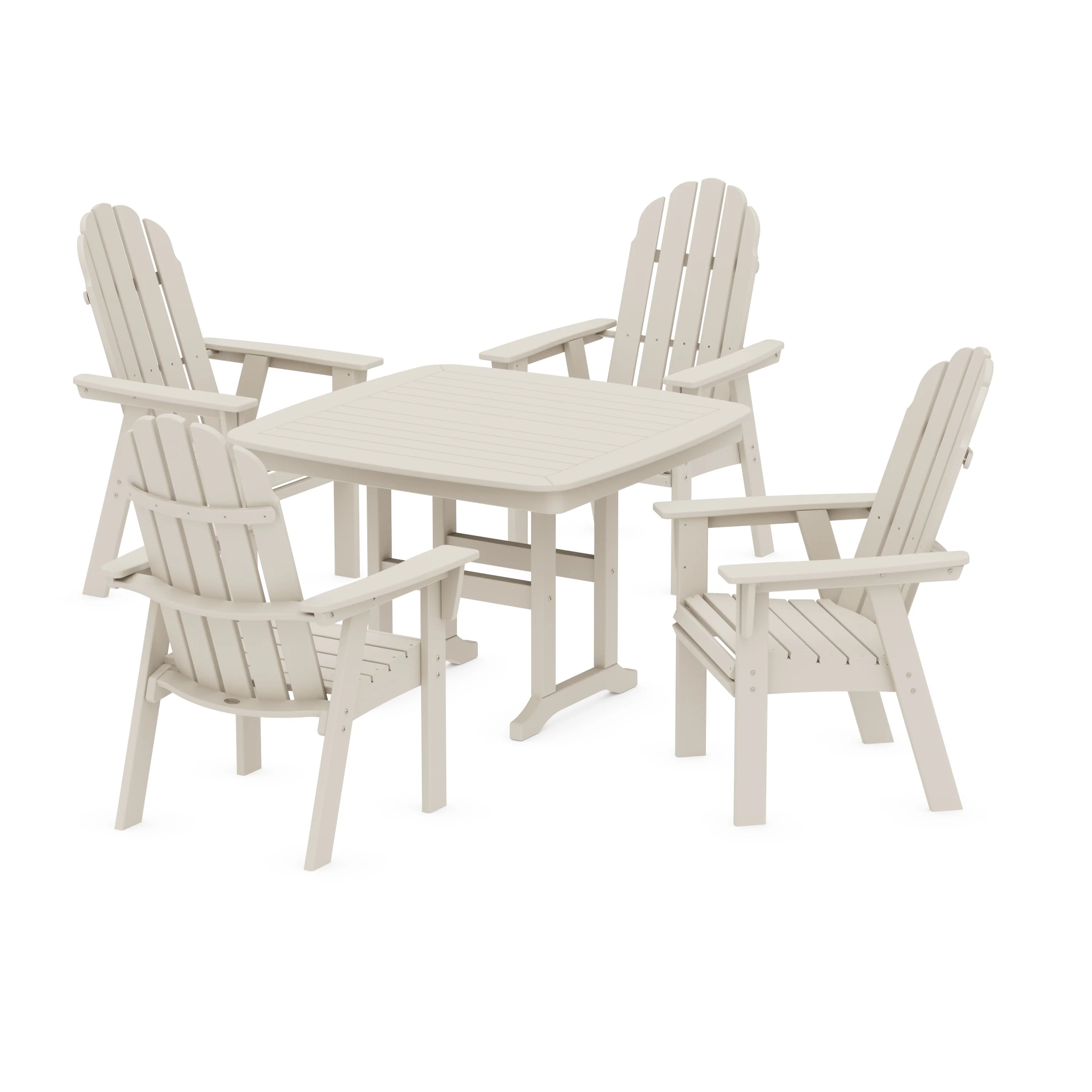 Vineyard Curveback Adirondack 5-Piece Dining Set - Image 15