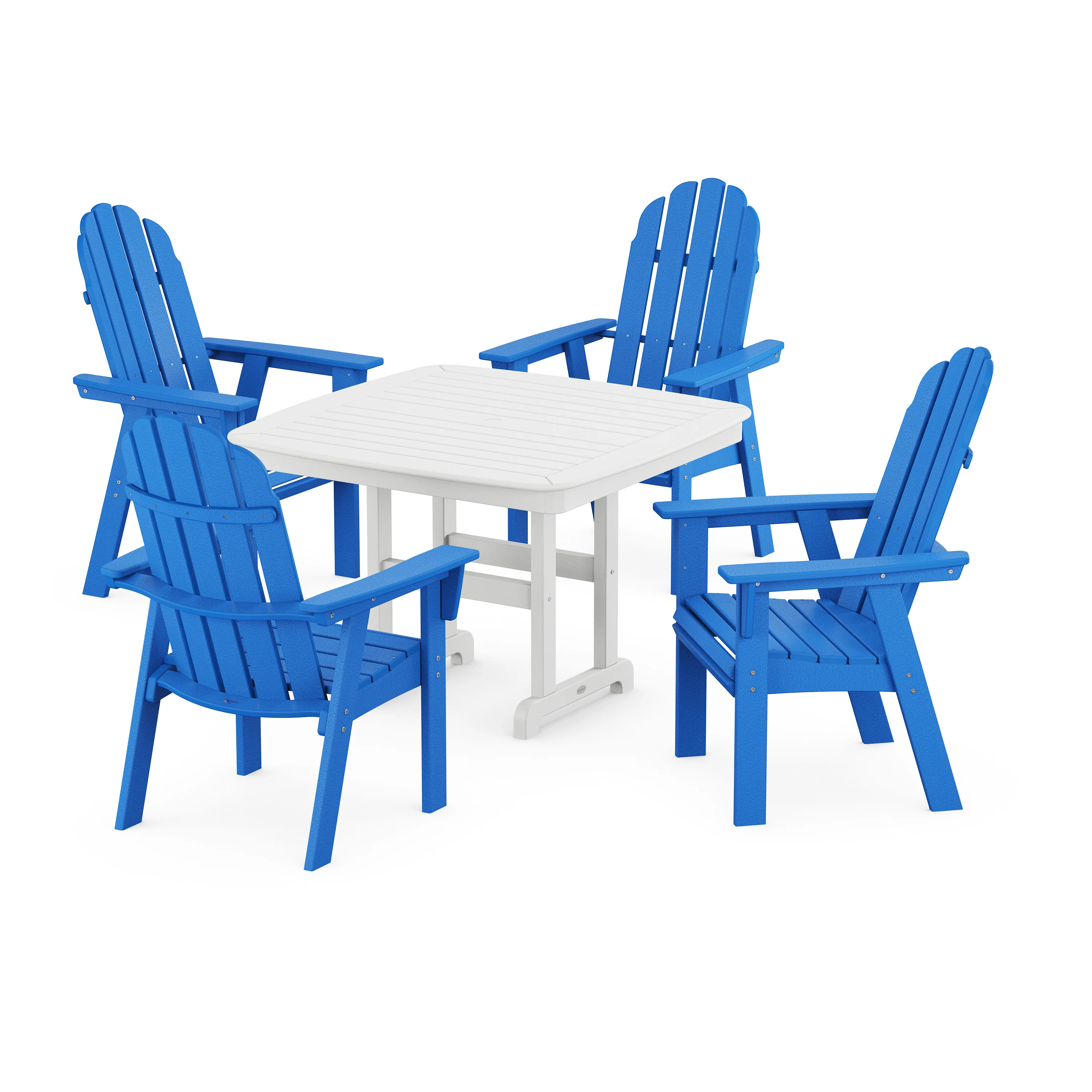Vineyard Curveback Adirondack 5-Piece Dining Set - Image 18