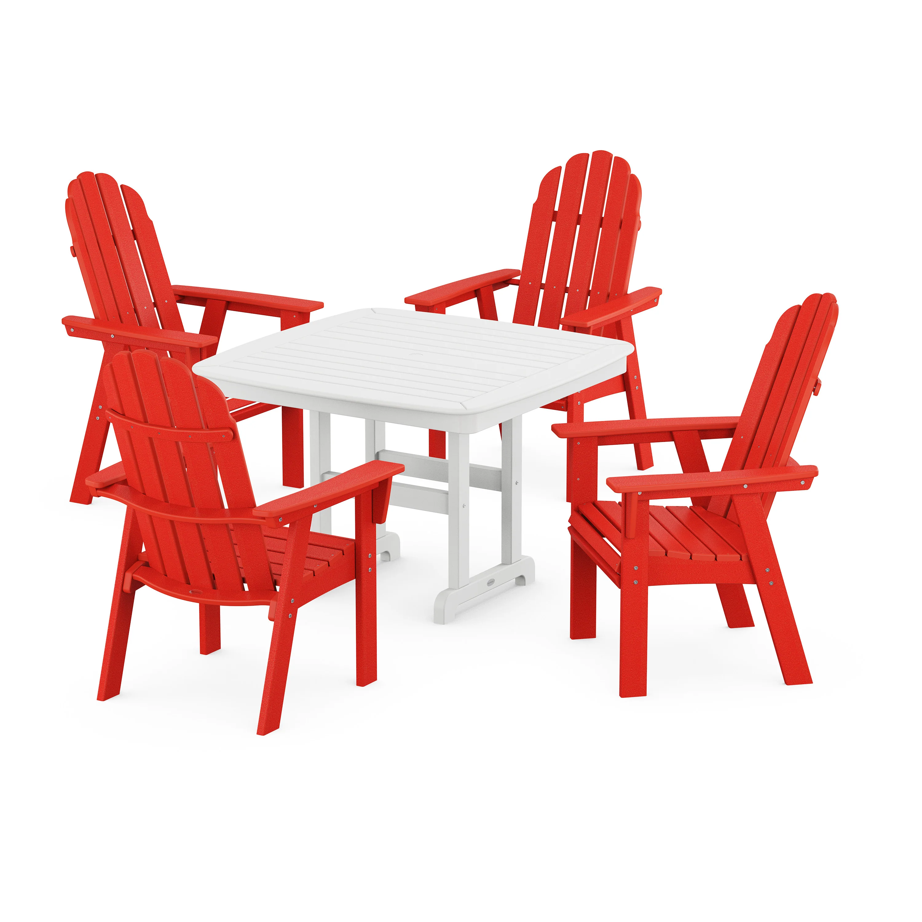 Vineyard Curveback Adirondack 5-Piece Dining Set - Image 4