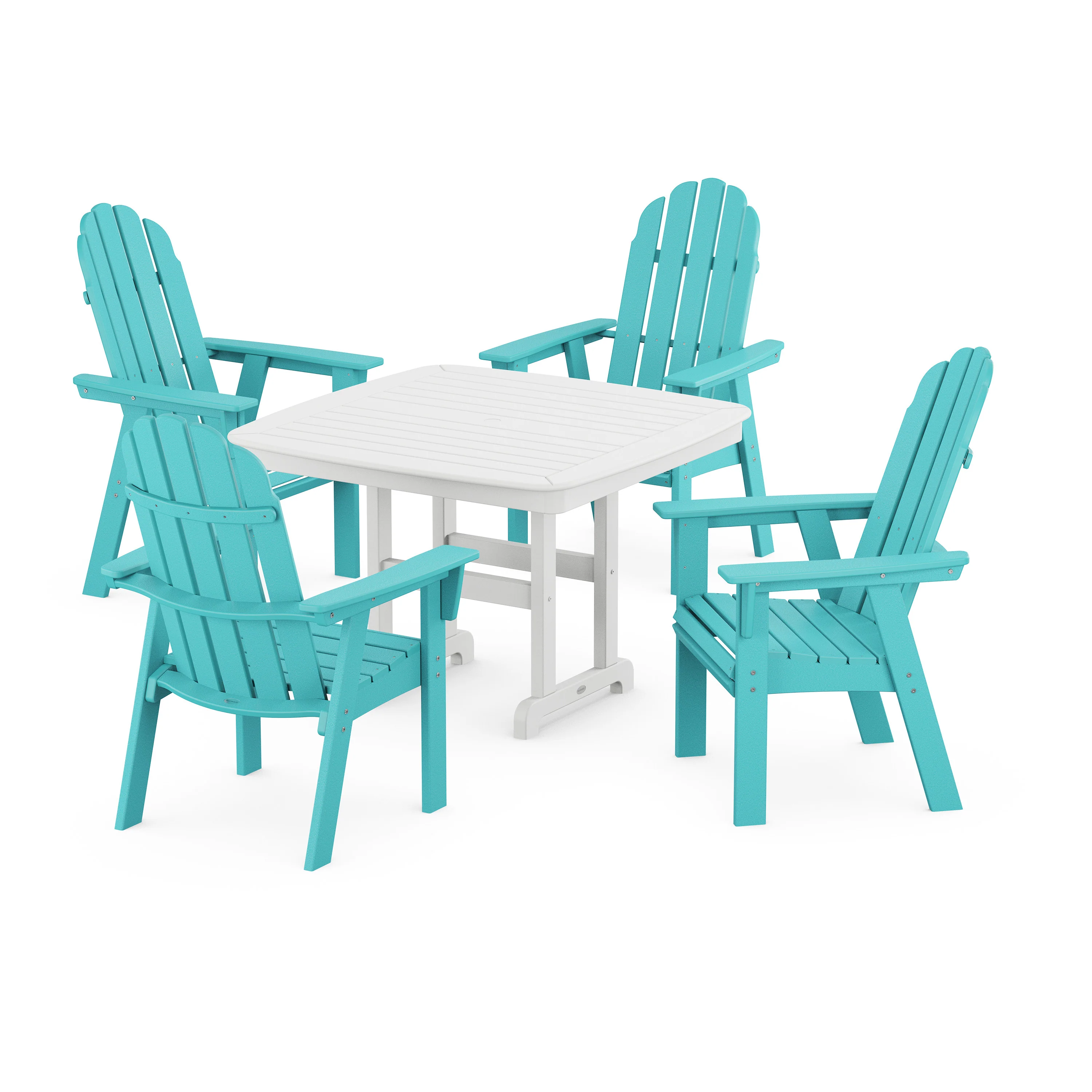 Vineyard Curveback Adirondack 5-Piece Dining Set - Image 7